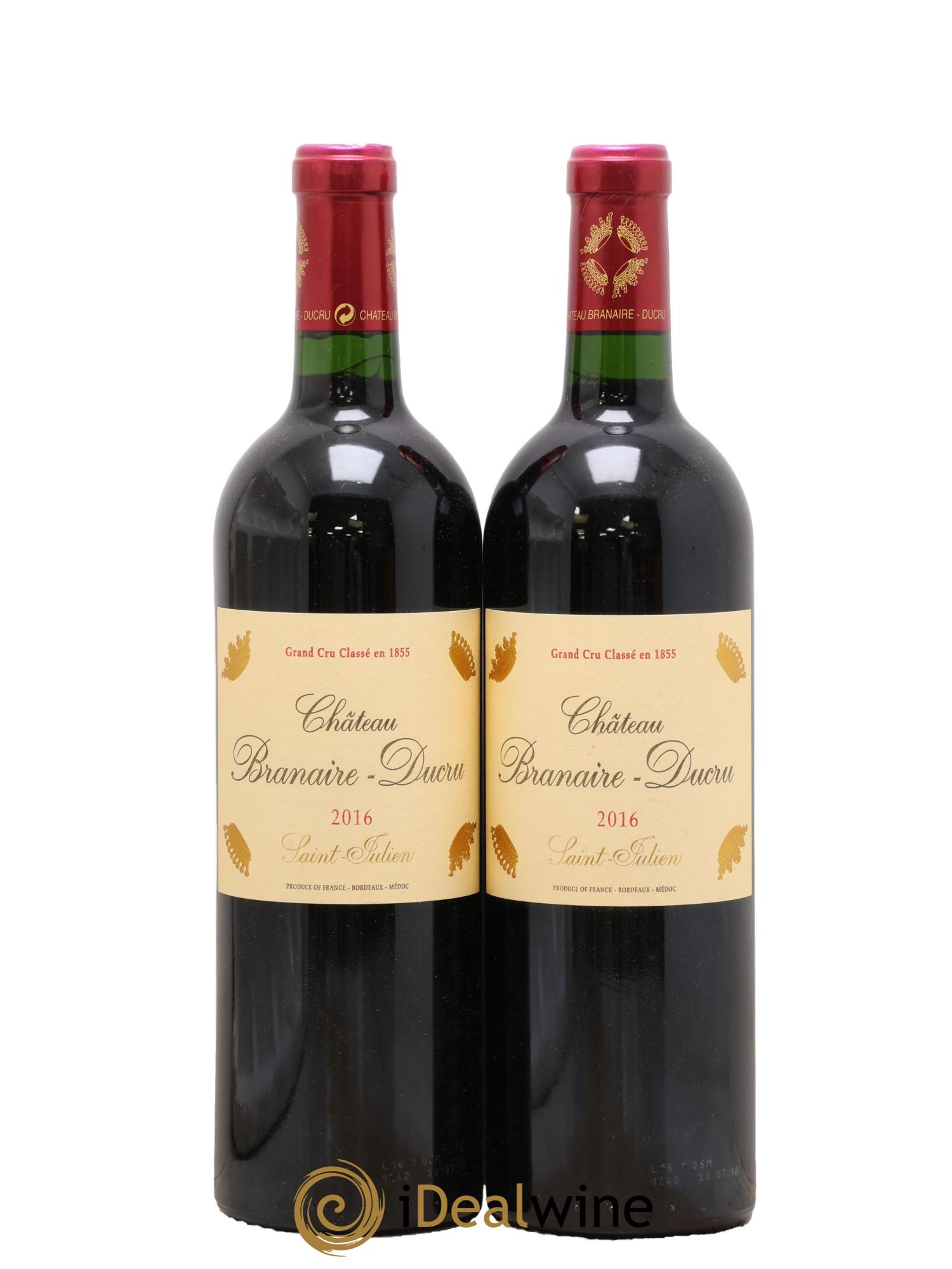 Château Branaire Ducru 4ème Grand Cru Classé 2016 - Lot of 2 bottles - 0