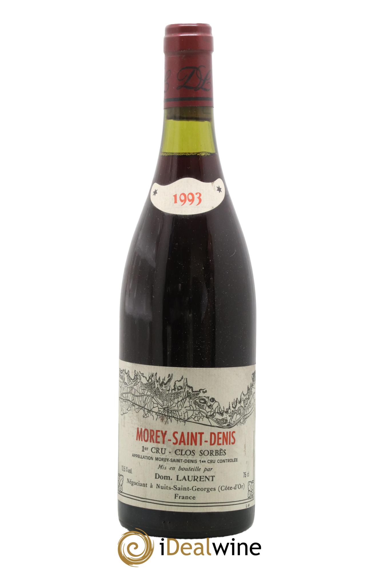 Morey-Saint-Denis 1er Cru Clos Sorbes D.Laurent 1993 - Lot de 1 bouteille - 0