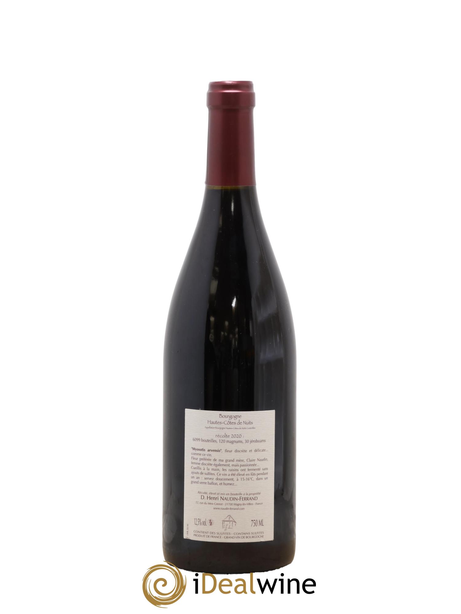 Hautes-Côtes de Nuits Myosotis Arvensis Naudin-Ferrand (Domaine) 2020 - Lot de 1 bouteille - 1
