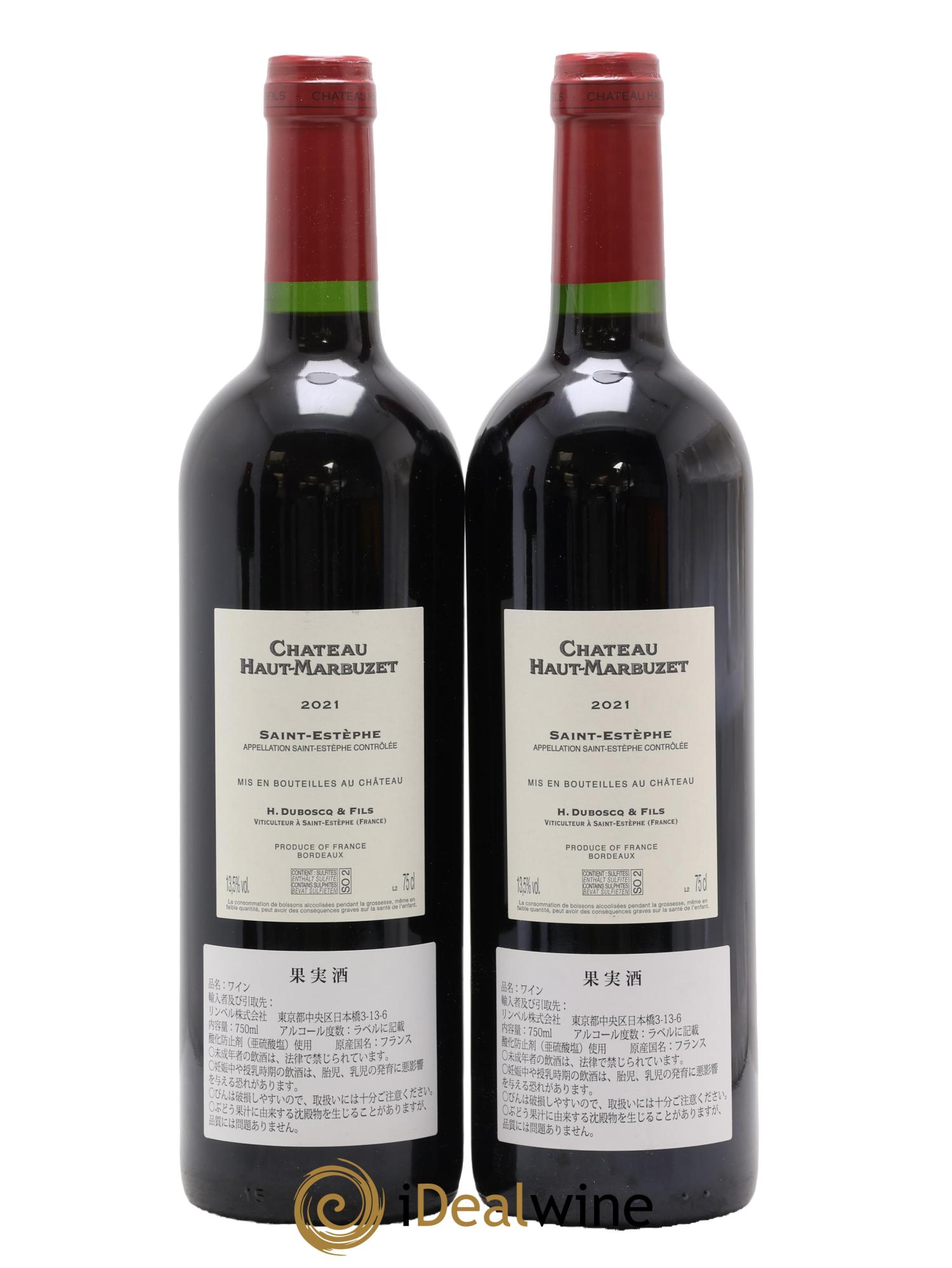 Château Haut Marbuzet 2021 - Lotto di 2 bottiglie - 1