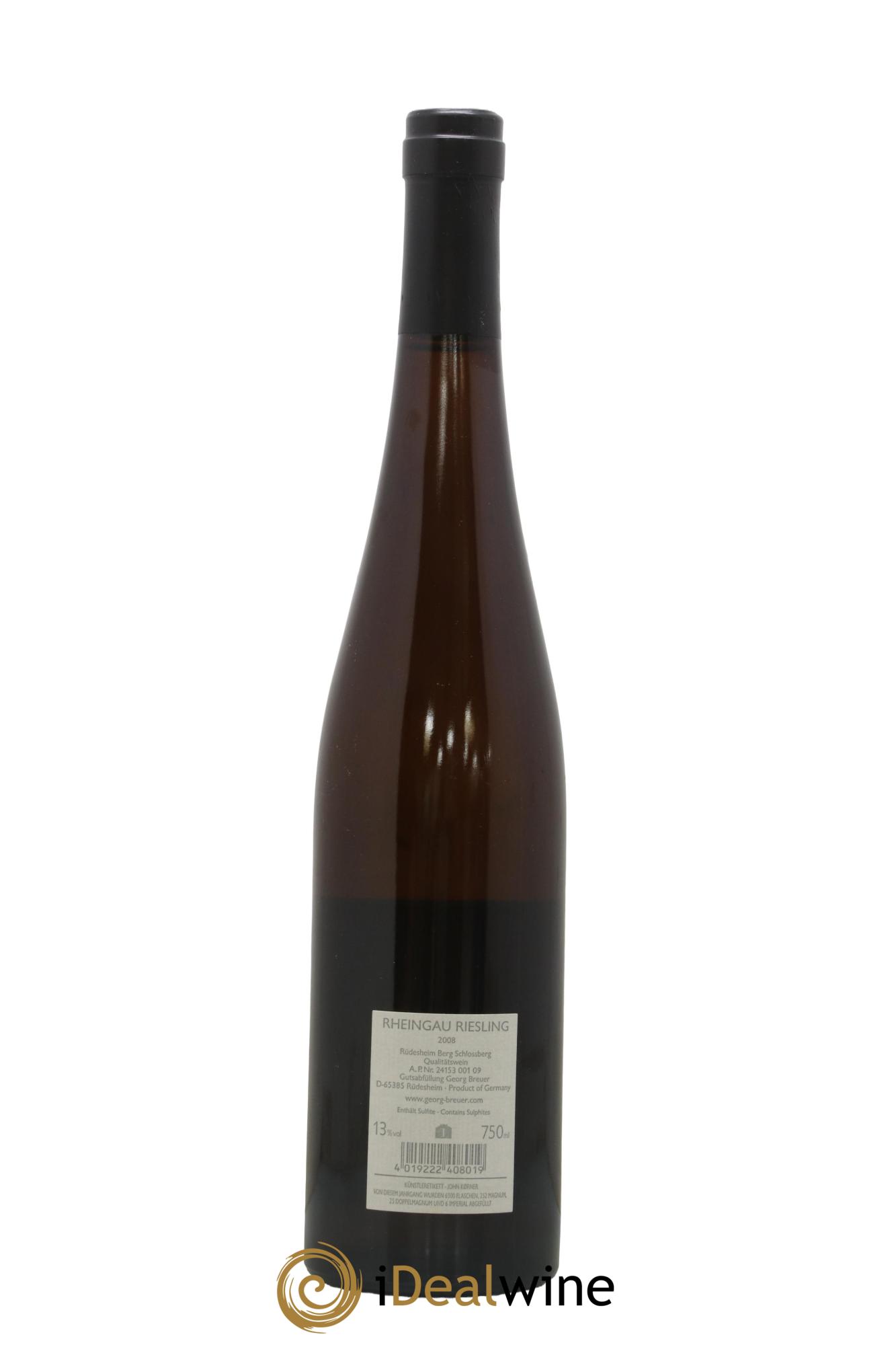 Riesling Rüdesheim Berg Schlossberg Georg Breuer 2008 - Lot de 1 bouteille - 1