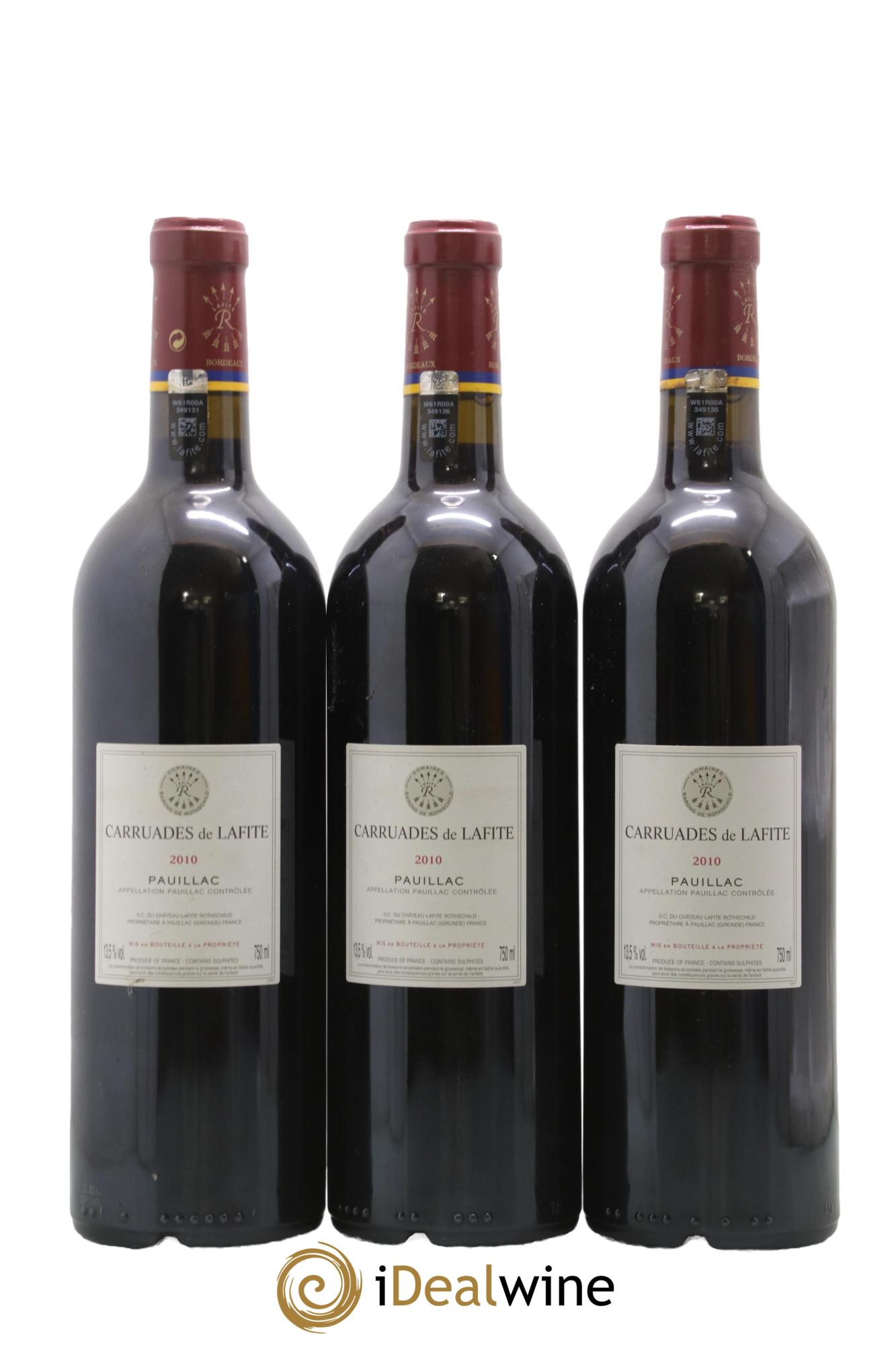 Carruades de Lafite Rothschild Second Vin 2010 - Lotto di 3 bottiglie - 1