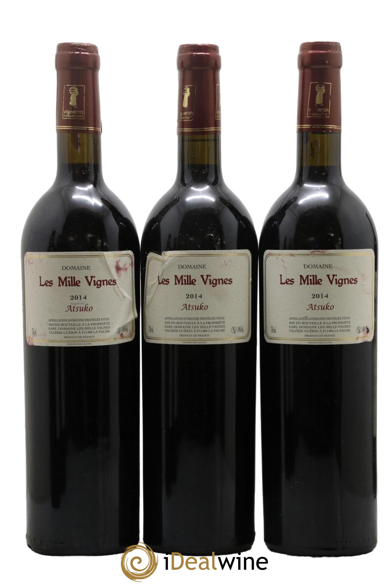 Fitou Atsuko Domaine des Mille Vignes 2014 - Lot de 3 bouteilles - 0