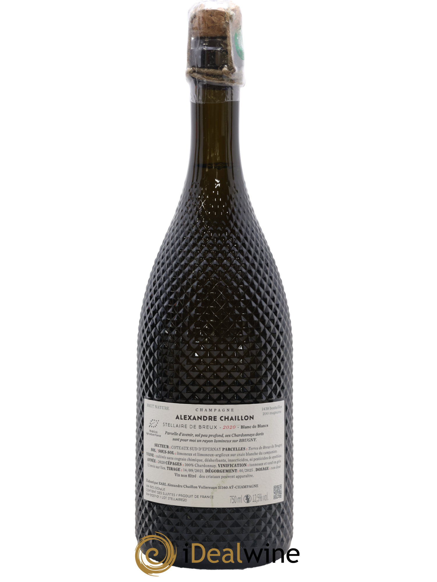 Blanc de Blancs Stellaire De Breux Alexandre Chaillon 2020 - Lot de 1 bouteille - 1