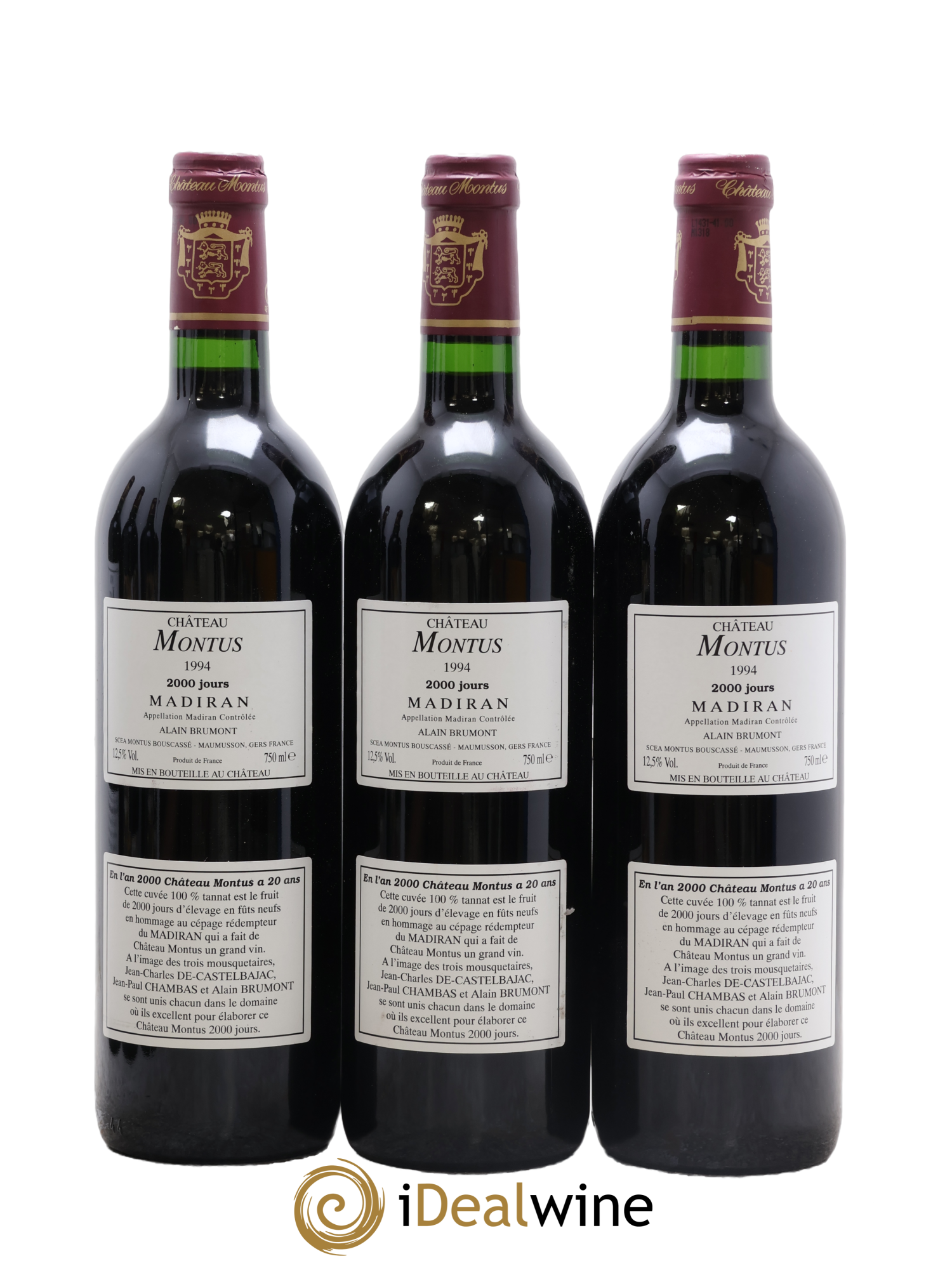 Madiran Château Montus 2000 jours Alain Brumont 1994 - Lot de 6 bouteilles - 2