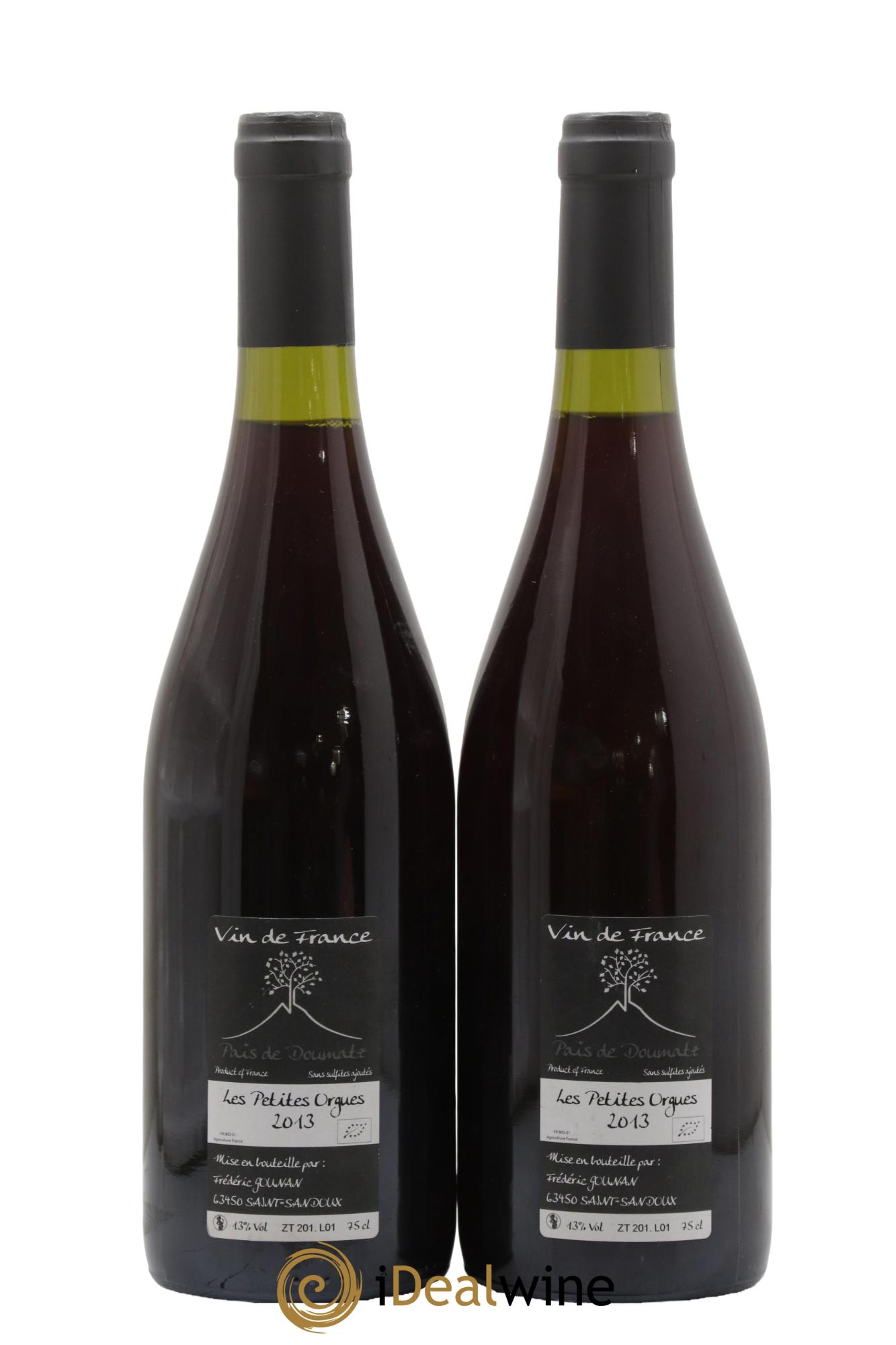 Vin de France Les Petites Orgues Vignoble de l'Arbre Blanc 2013 - Lotto di 2 bottiglie - 1