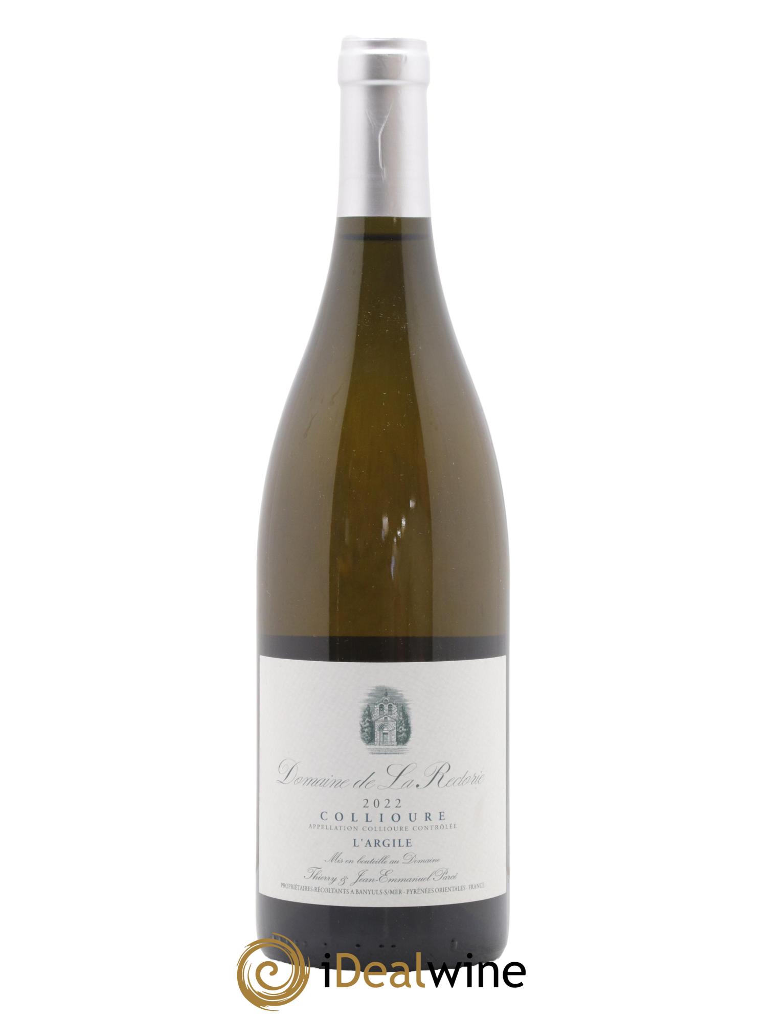 Collioure La Rectorie (Domaine de) L'Argile Thierry et Jean Emmanuel Parcé 2022 - Lot de 1 bouteille - 0