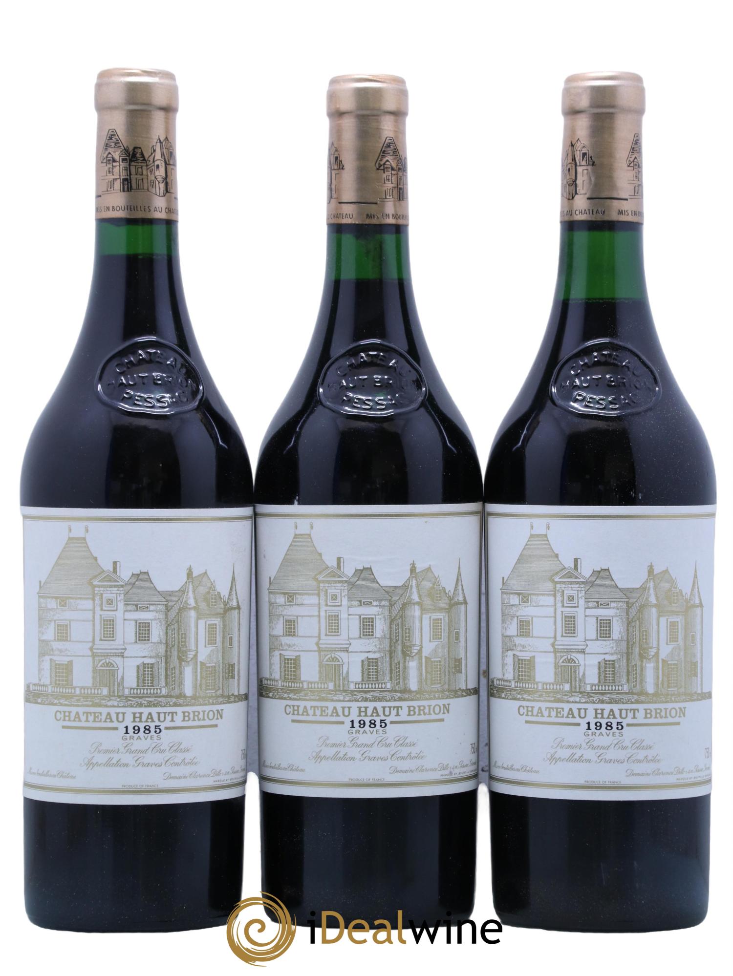 Château Haut Brion 1er Grand Cru Classé 1985 - Lotto di 3 bottiglie - 0