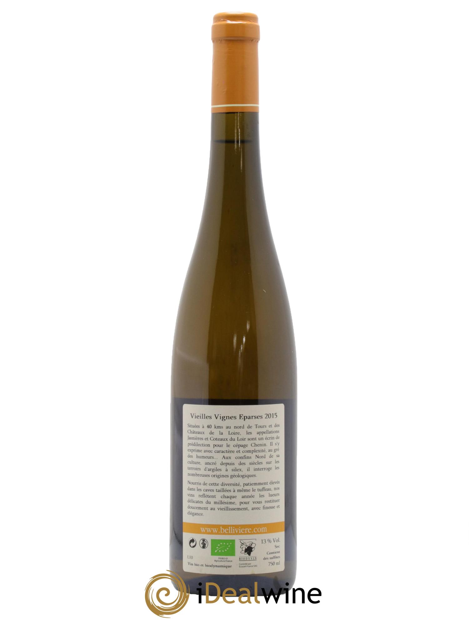 Coteaux du Loir Vieilles Vignes Eparses Domaine de Bellivière 2015 - Lot de 1 bouteille - 1