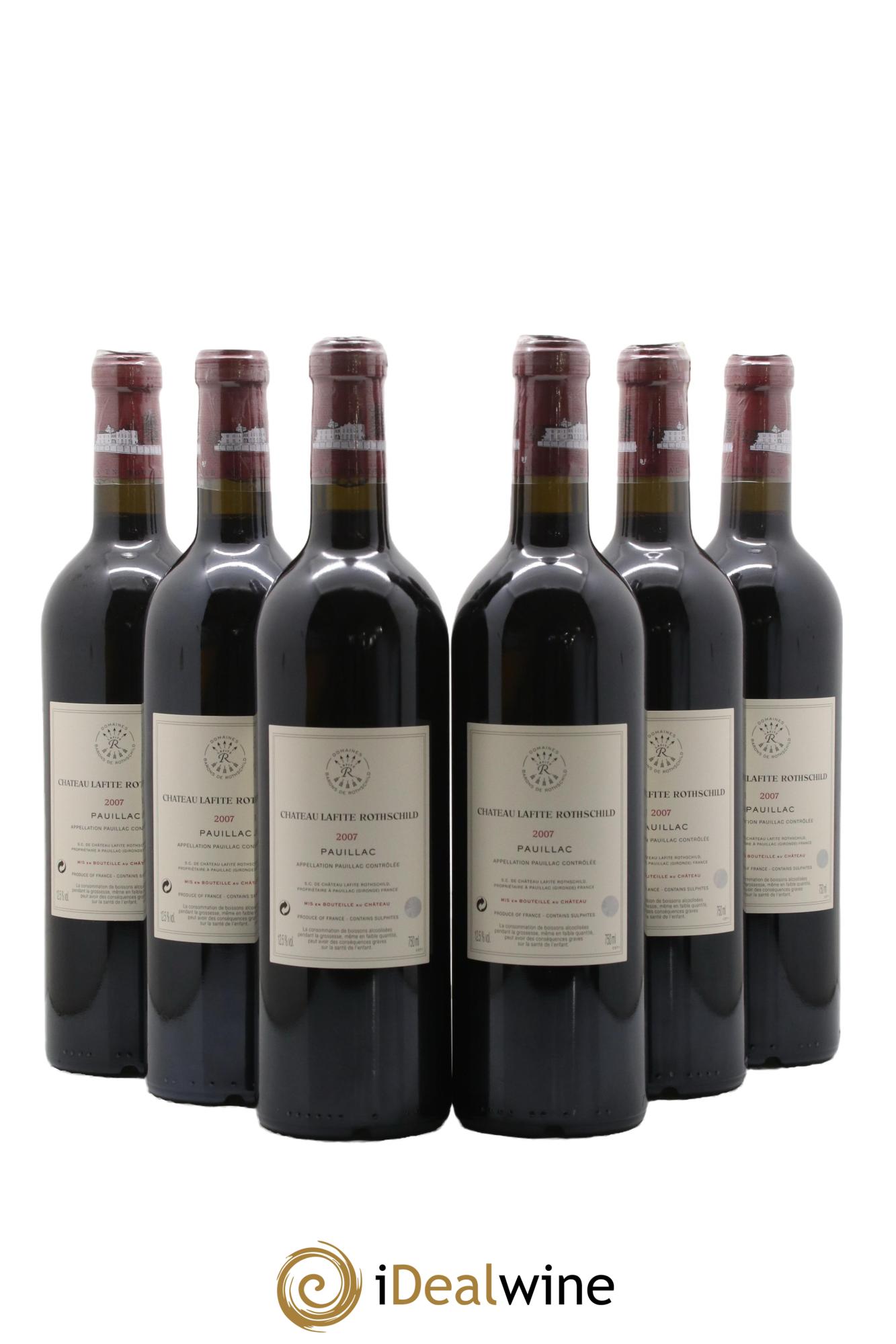 Château Lafite Rothschild 1er Grand Cru Classé 2007 - Lot de 6 bouteilles - 1