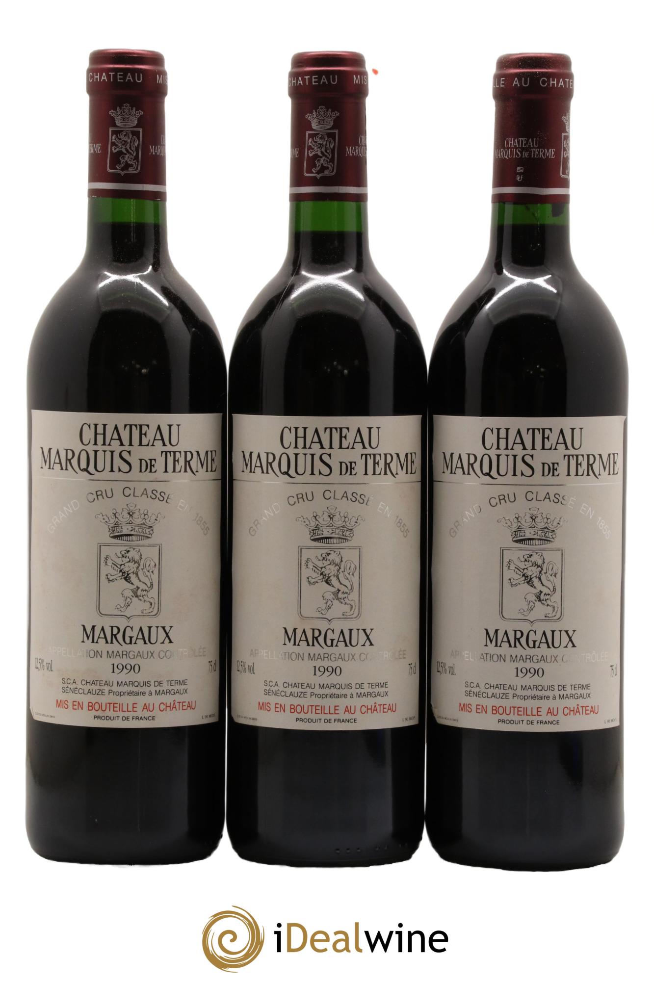 Château Marquis de Terme 4ème Grand Cru Classé 1990 - Lot de 12 bouteilles - 2