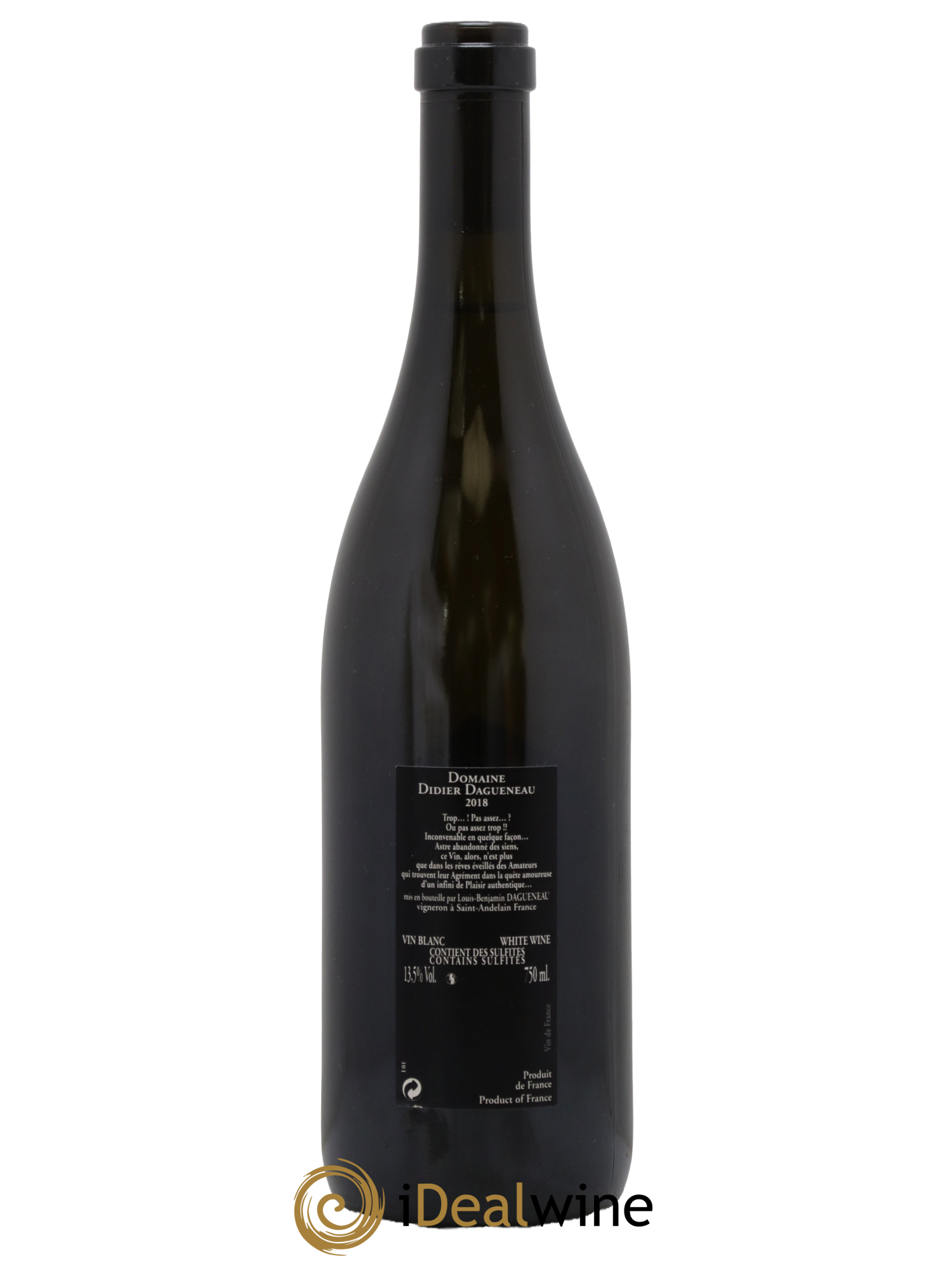 Vin de France (anciennement Pouilly-Fumé) Silex Dagueneau (Domaine Didier - Louis-Benjamin) 2018 - Lot de 1 bouteille - 1