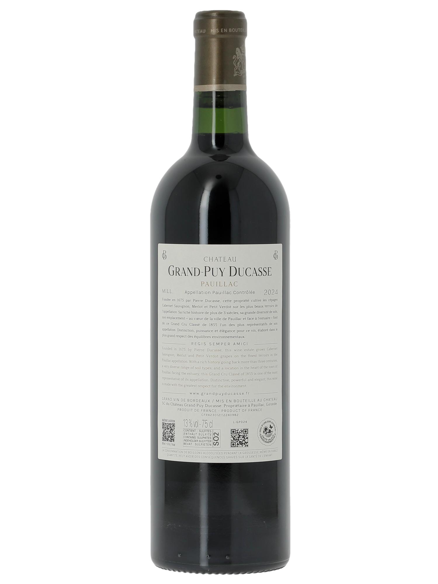 Château Grand Puy Ducasse 5ème Grand Cru Classé  2024 - Posten von 1 Flasche - 1
