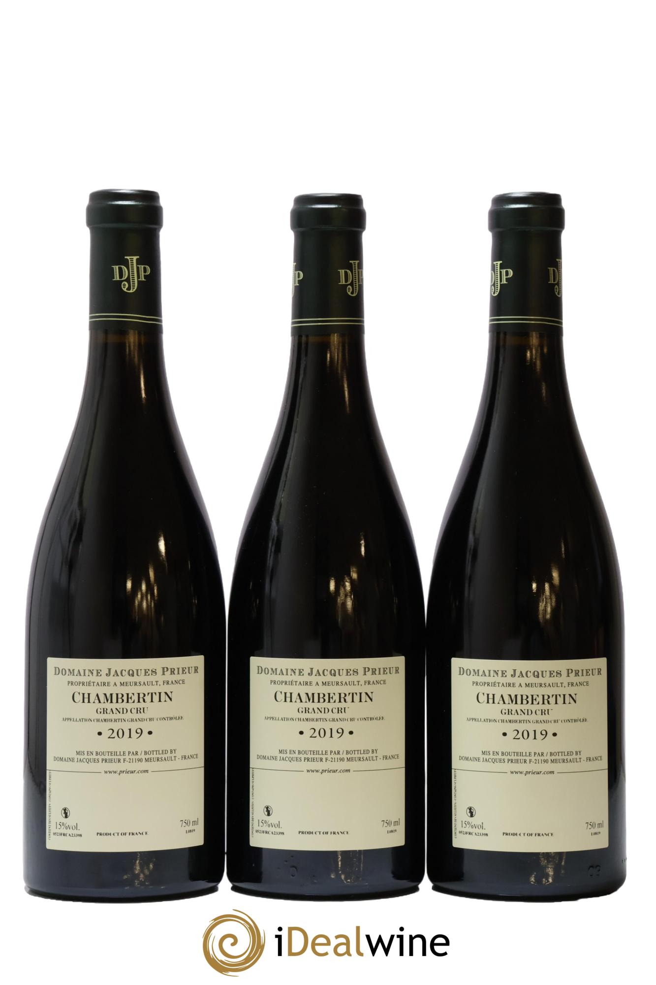 Chambertin Grand Cru Jacques Prieur (Domaine) 2019 - Lot of 3 bottles - 1