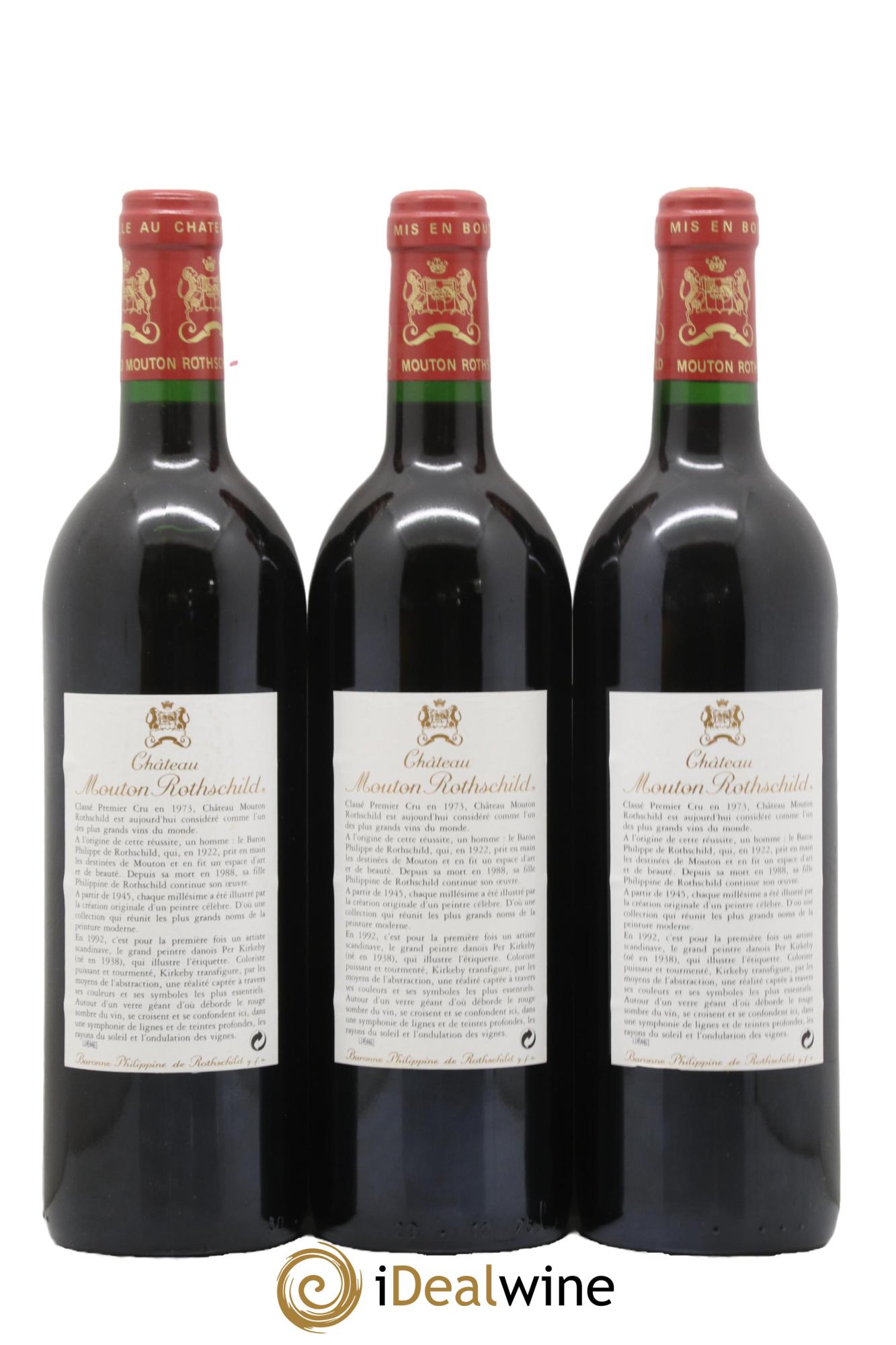 Château Mouton Rothschild 1er Grand Cru Classé 1992 - Lot de 12 bouteilles - 4