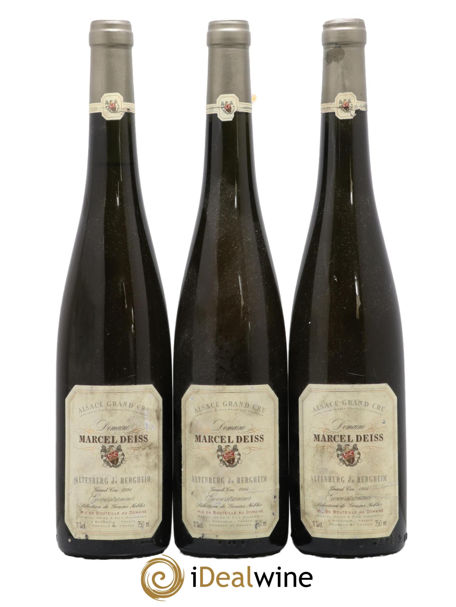 Alsace Gewurztraminer Sélection de Grains Nobles Grand Cru Altenberg de Bergheim Marcel Deiss (Domaine) 1994 - Lotto di 3 bottiglie - 0