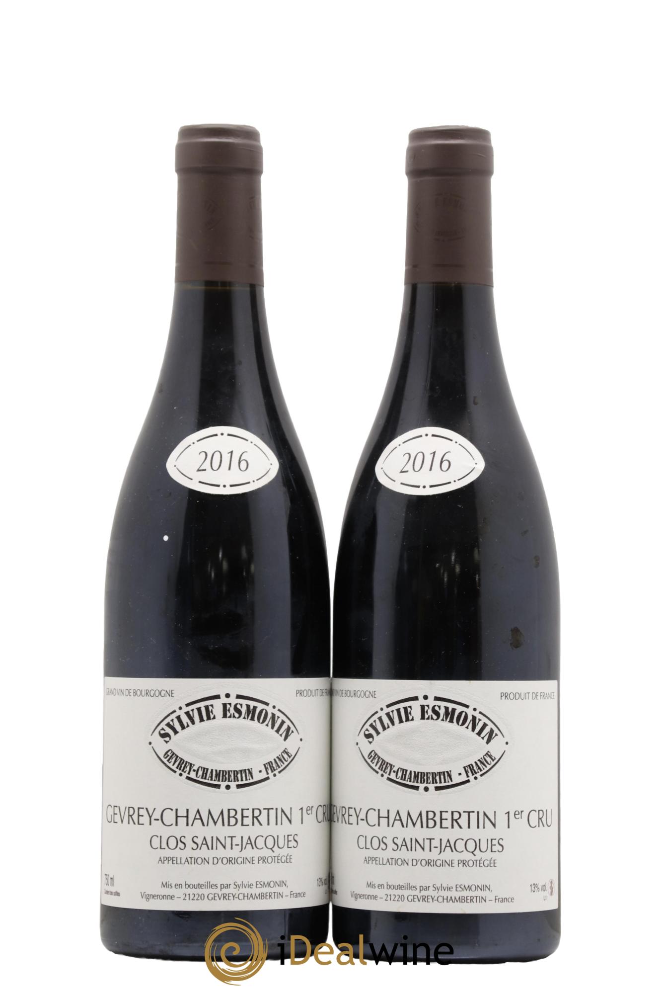 Gevrey-Chambertin 1er Cru Clos Saint Jacques Sylvie Esmonin 2016 - Lot de 2 bouteilles - 0