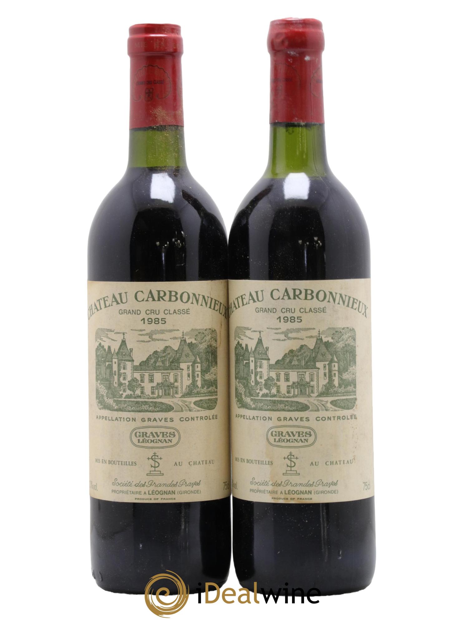 Château Carbonnieux Cru Classé de Graves 1985 - Lot de 2 bouteilles - 0