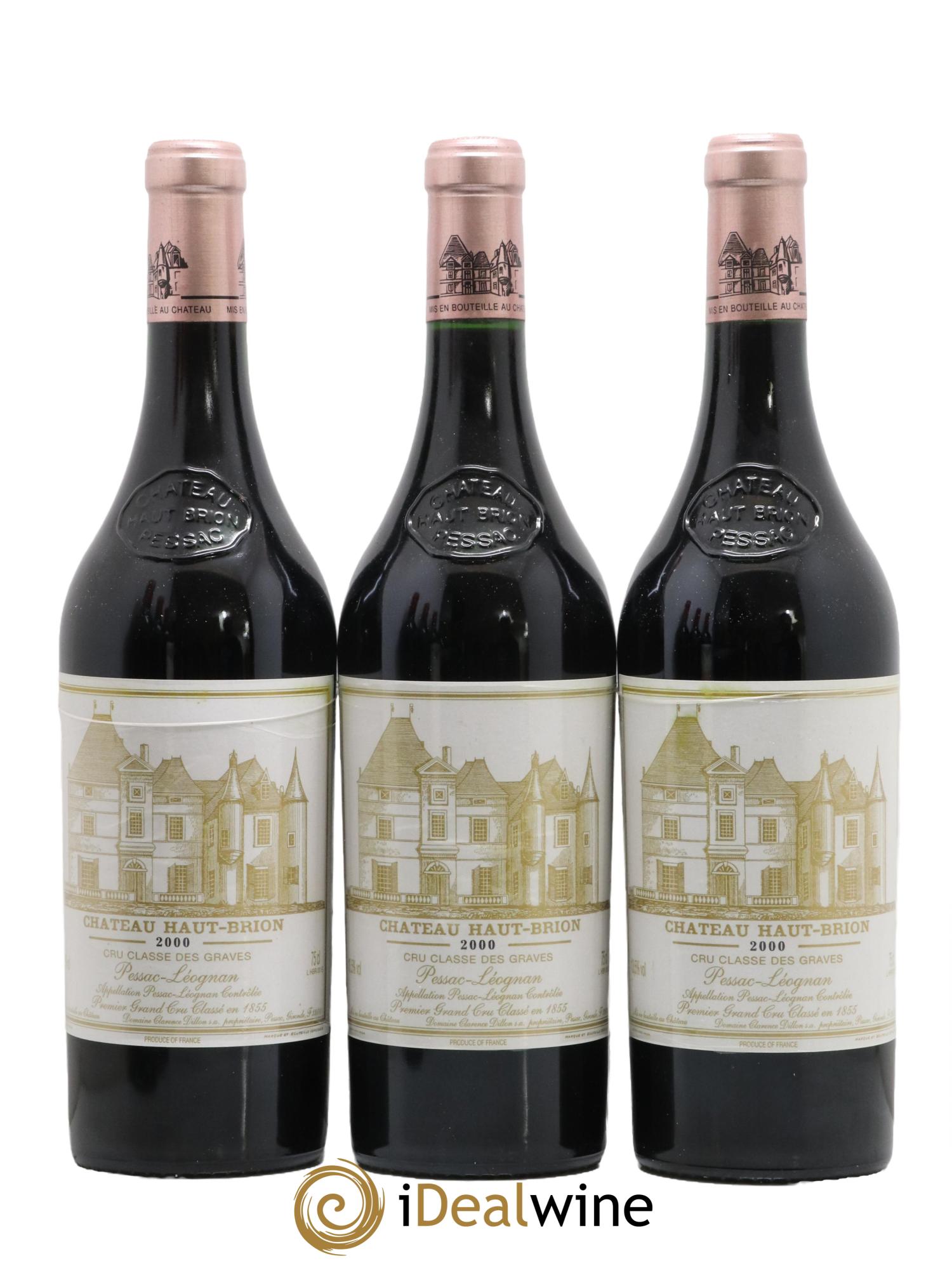 Caisse Primeurs 3 Haut Brion 3 Latour 3 Margaux 3 Petrus 2000 - Lot de 12 bouteilles - 6