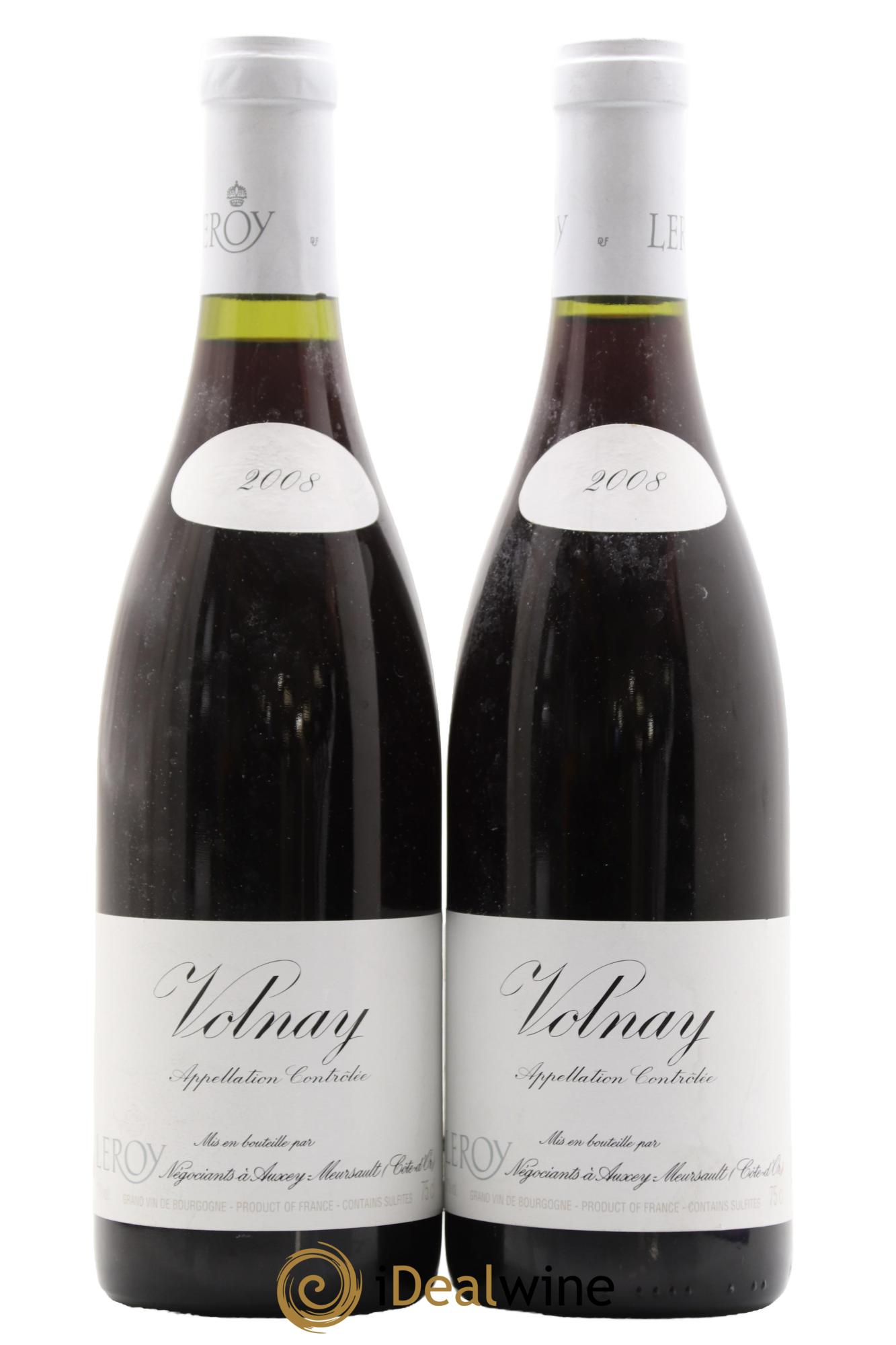 Volnay Leroy SA 2008 - Lot de 2 bouteilles - 0