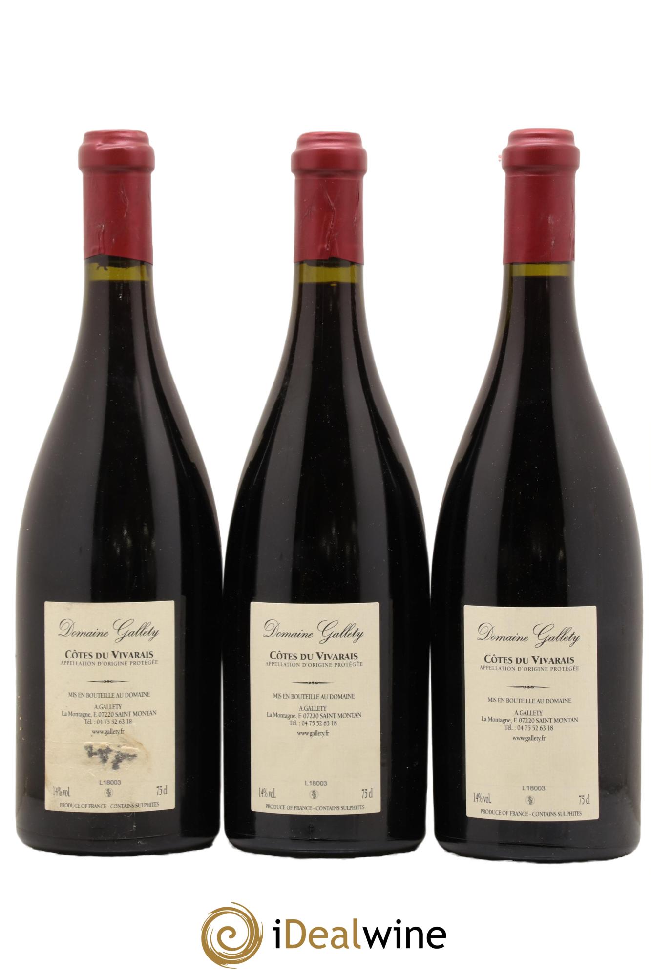 Côtes du Vivarais La Ligure Gallety (Domaine) 2014 - Lot de 6 bouteilles - 4