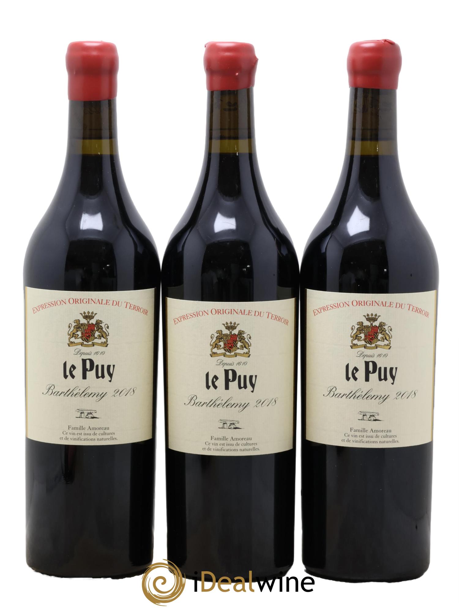 Le Puy - Cuvée Barthélemy 2018 - Lot of 3 bottles - 0