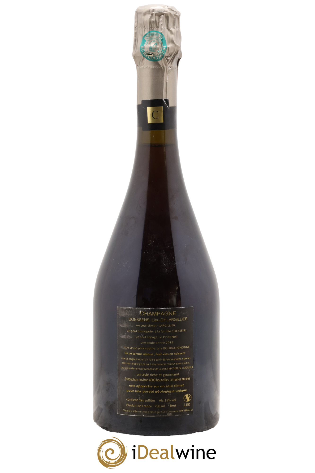 Champagne - Largillier Rosé Brut Blanc de Noirs Jérome Coessens 2019 - Lot de 1 bouteille - 1