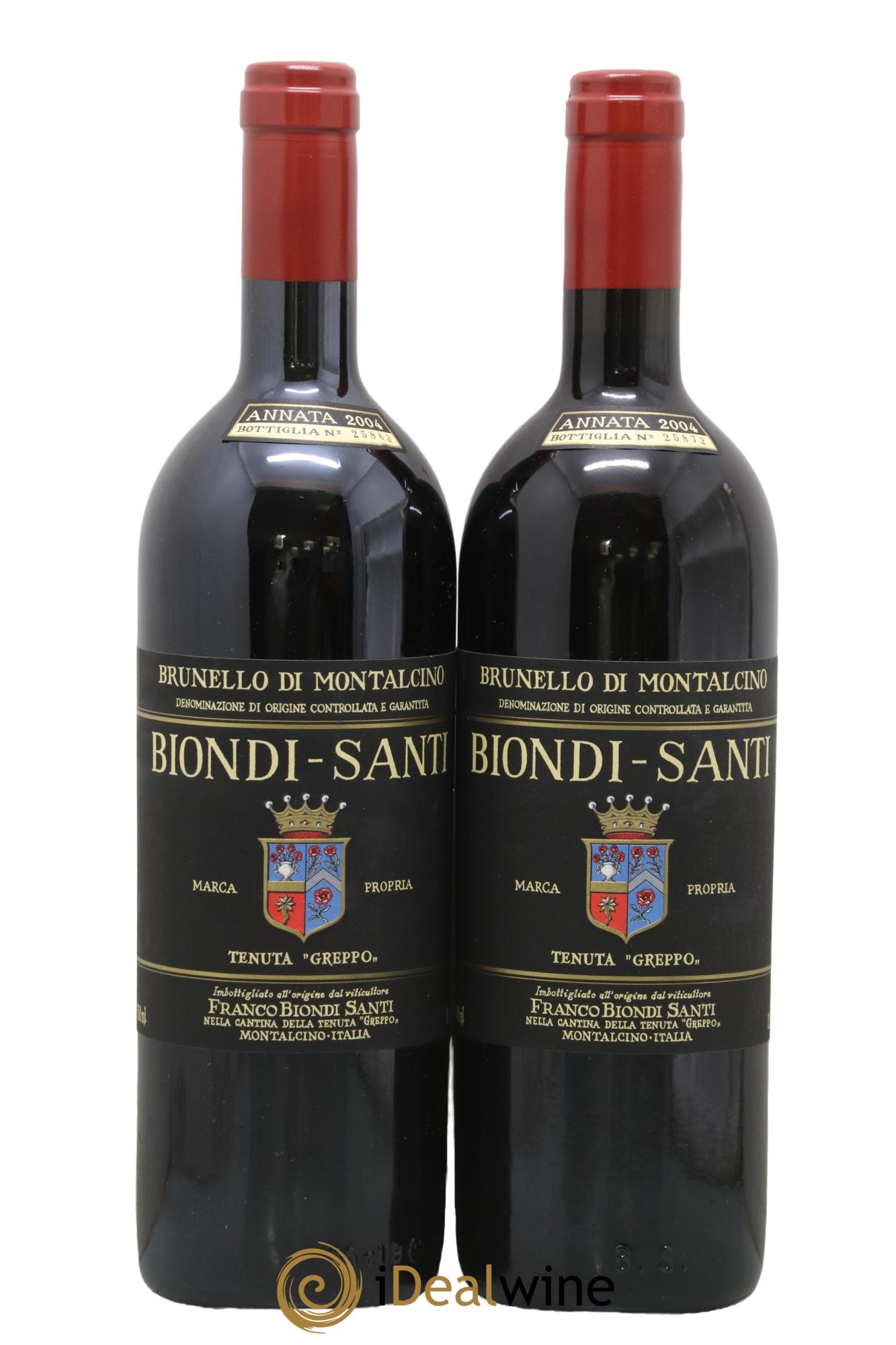 Brunello di Montalcino DOCG Biondi-Santi Tenuta Greppo 2004 - Lot of 2 bottles - 0