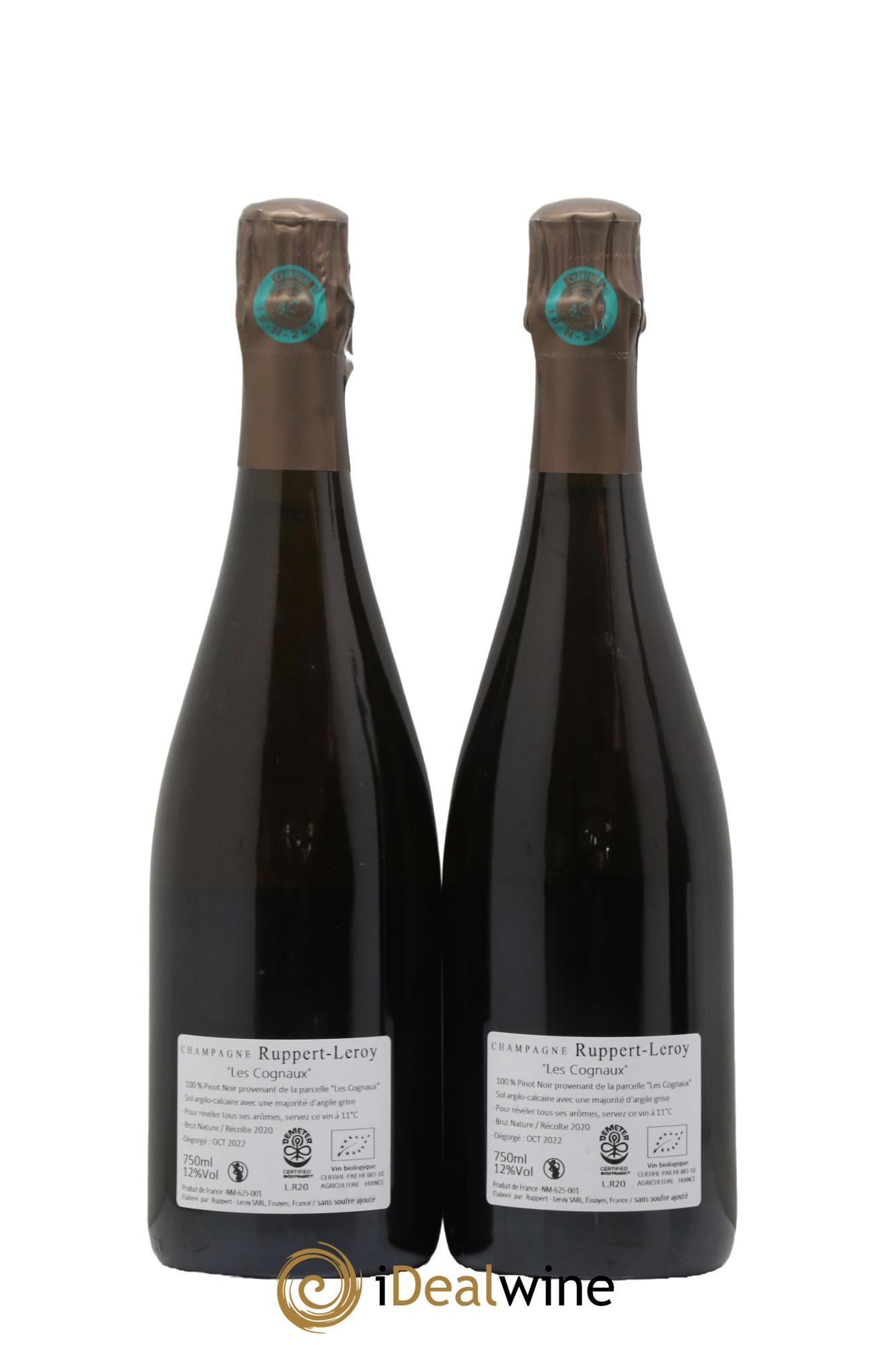 Les Cognaux Brut Nature Ruppert-Leroy 2020 - Lot de 2 bouteilles - 1