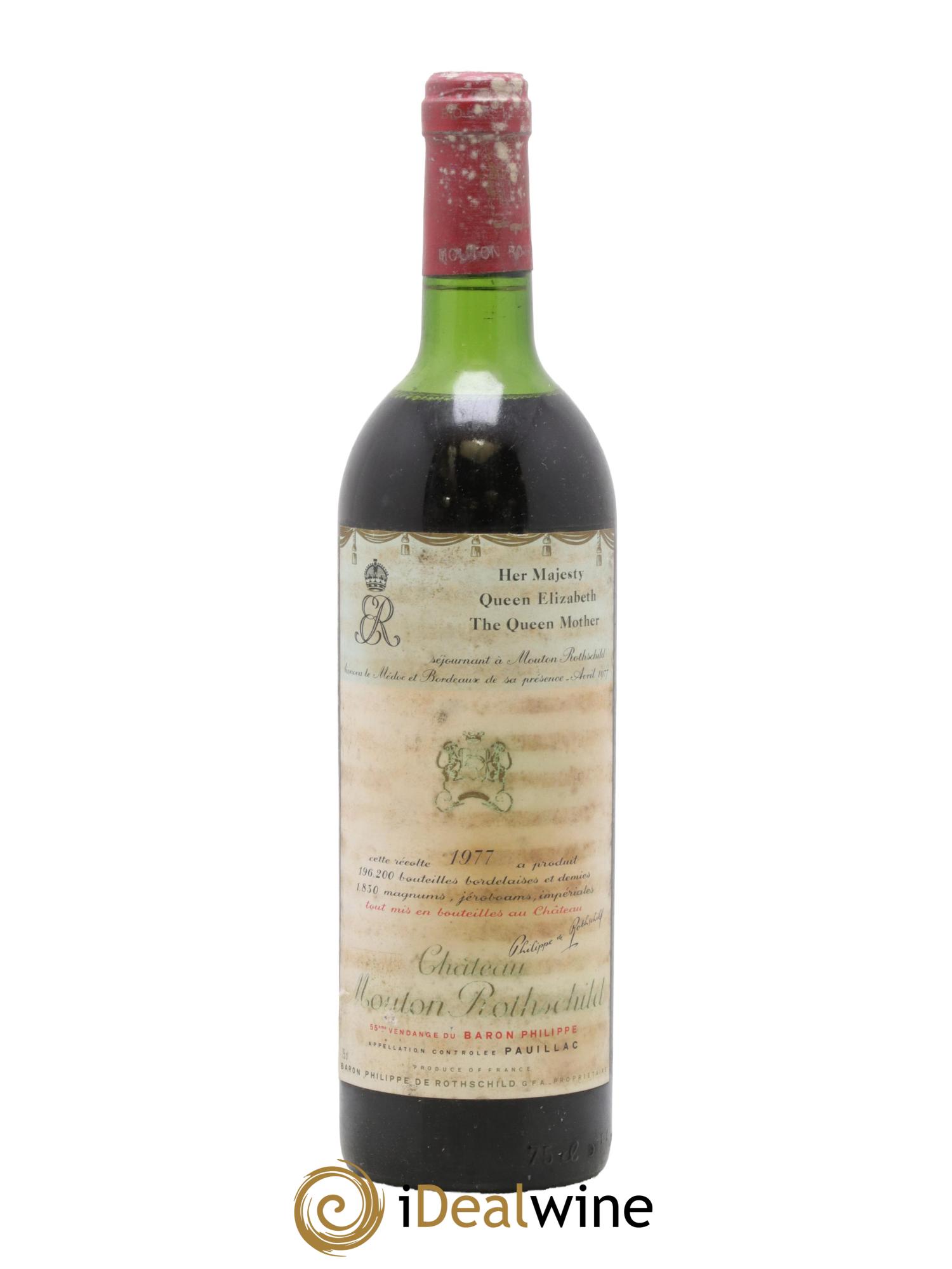 Château Mouton Rothschild 1er Grand Cru Classé 1977 - Lotto di 1 bottiglia - 0
