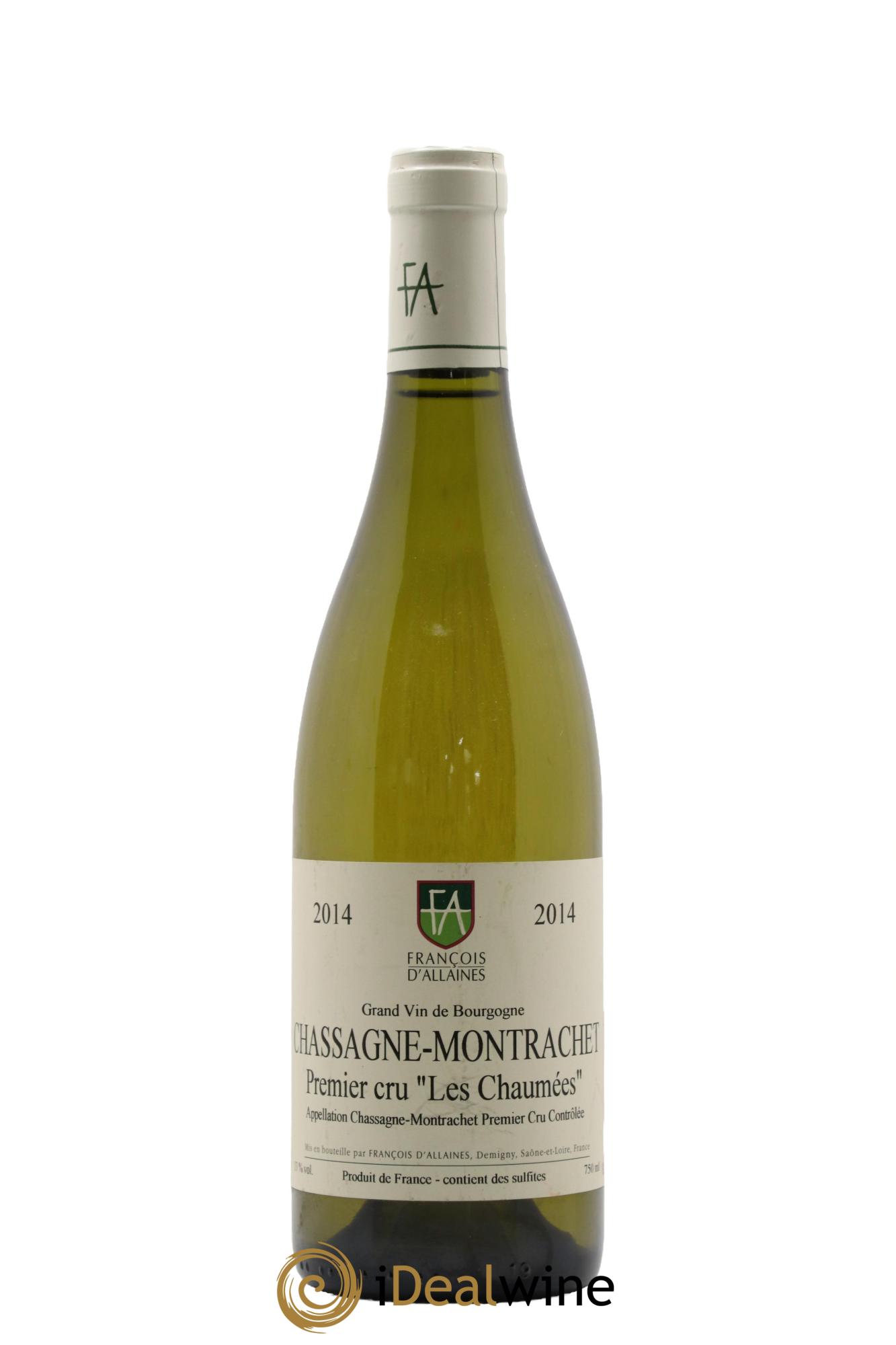 Chassagne-Montrachet 1er Cru Les Chaumées François d'Allaines 2014 - Lot de 1 bouteille - 0