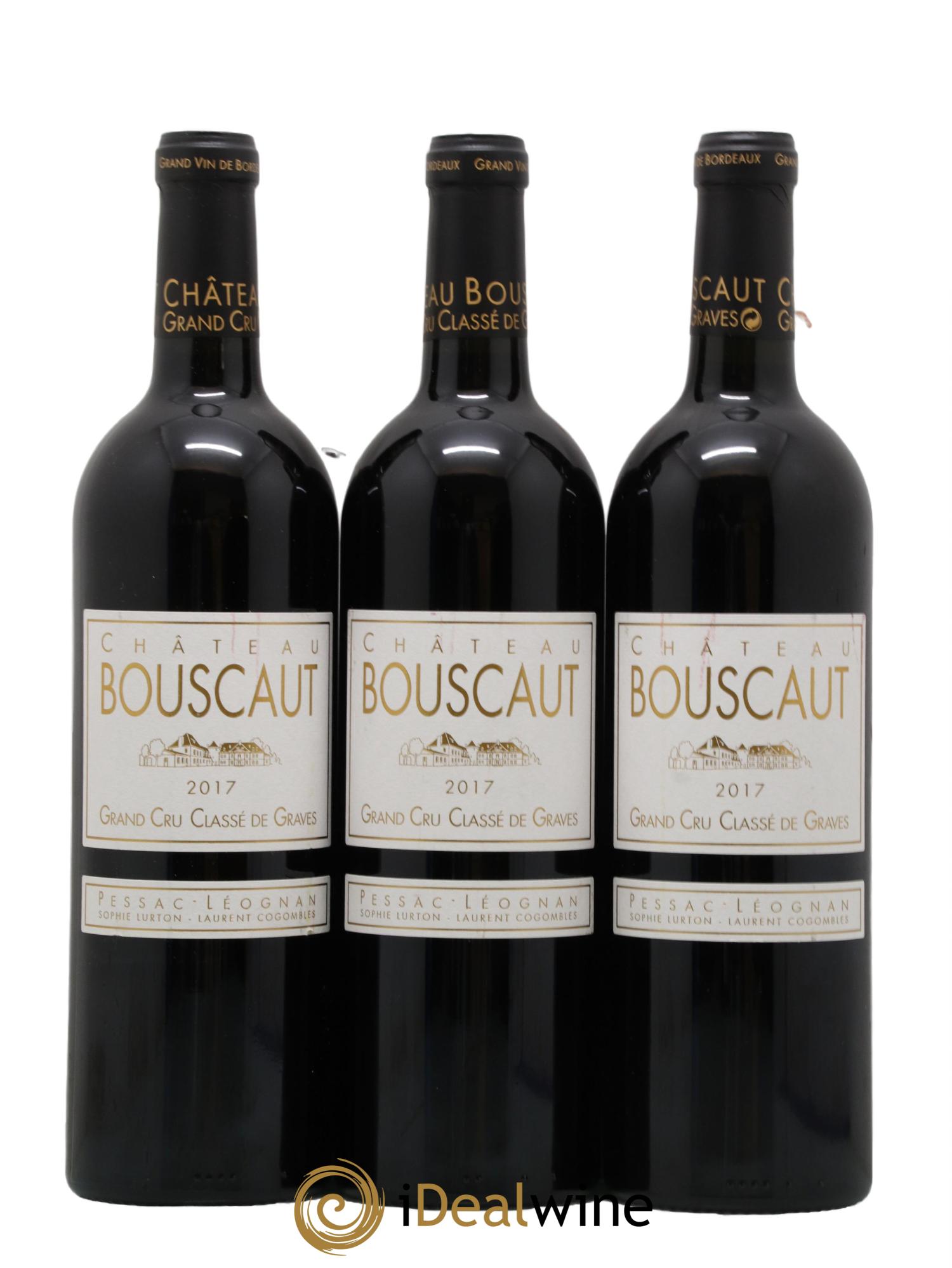 Château Bouscaut Cru Classé de Graves 2017 - Lot de 3 bouteilles - 0