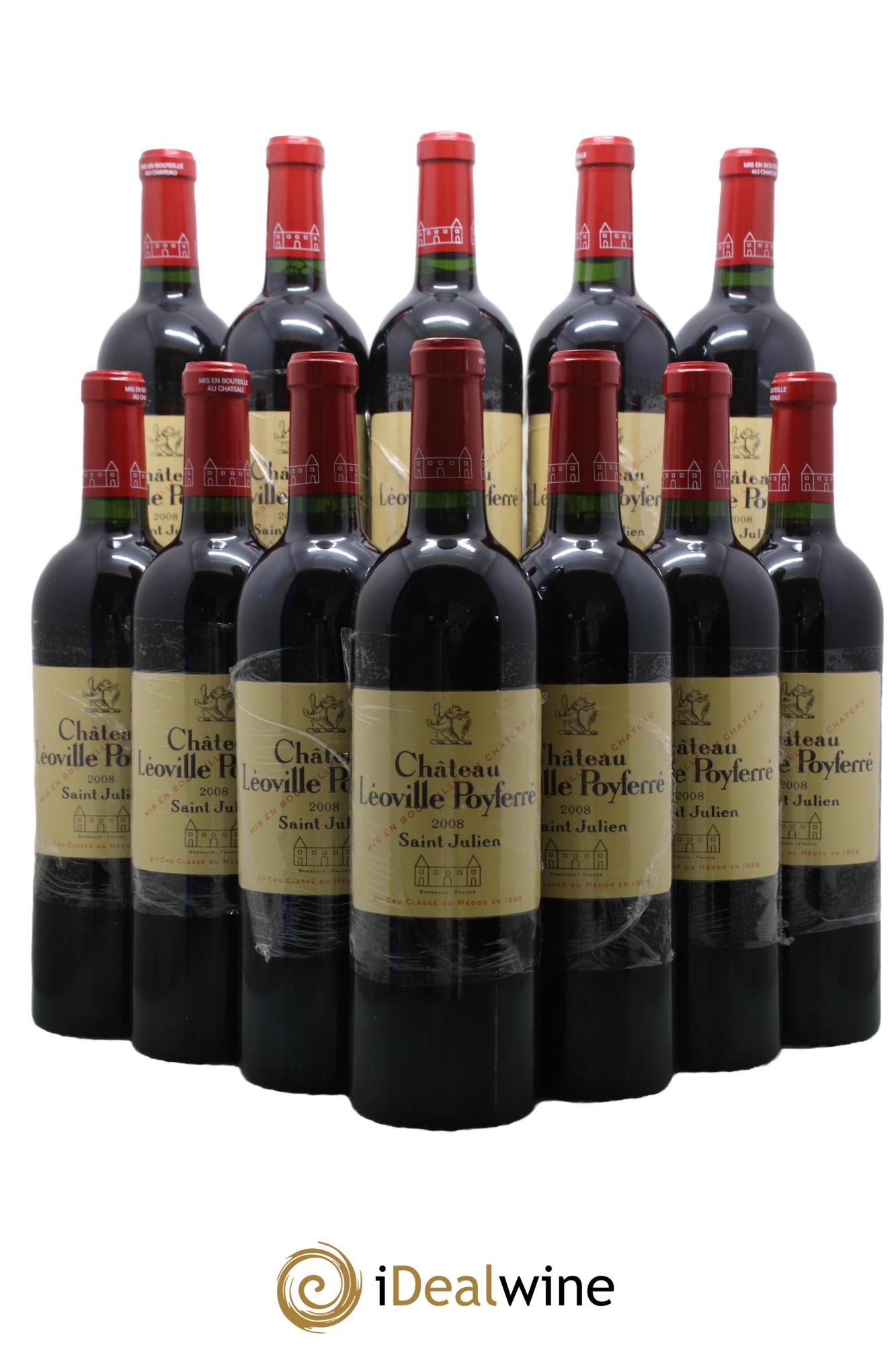 Château Léoville Poyferré 2ème Grand Cru Classé 2008 - Lot de 12 bouteilles - 0