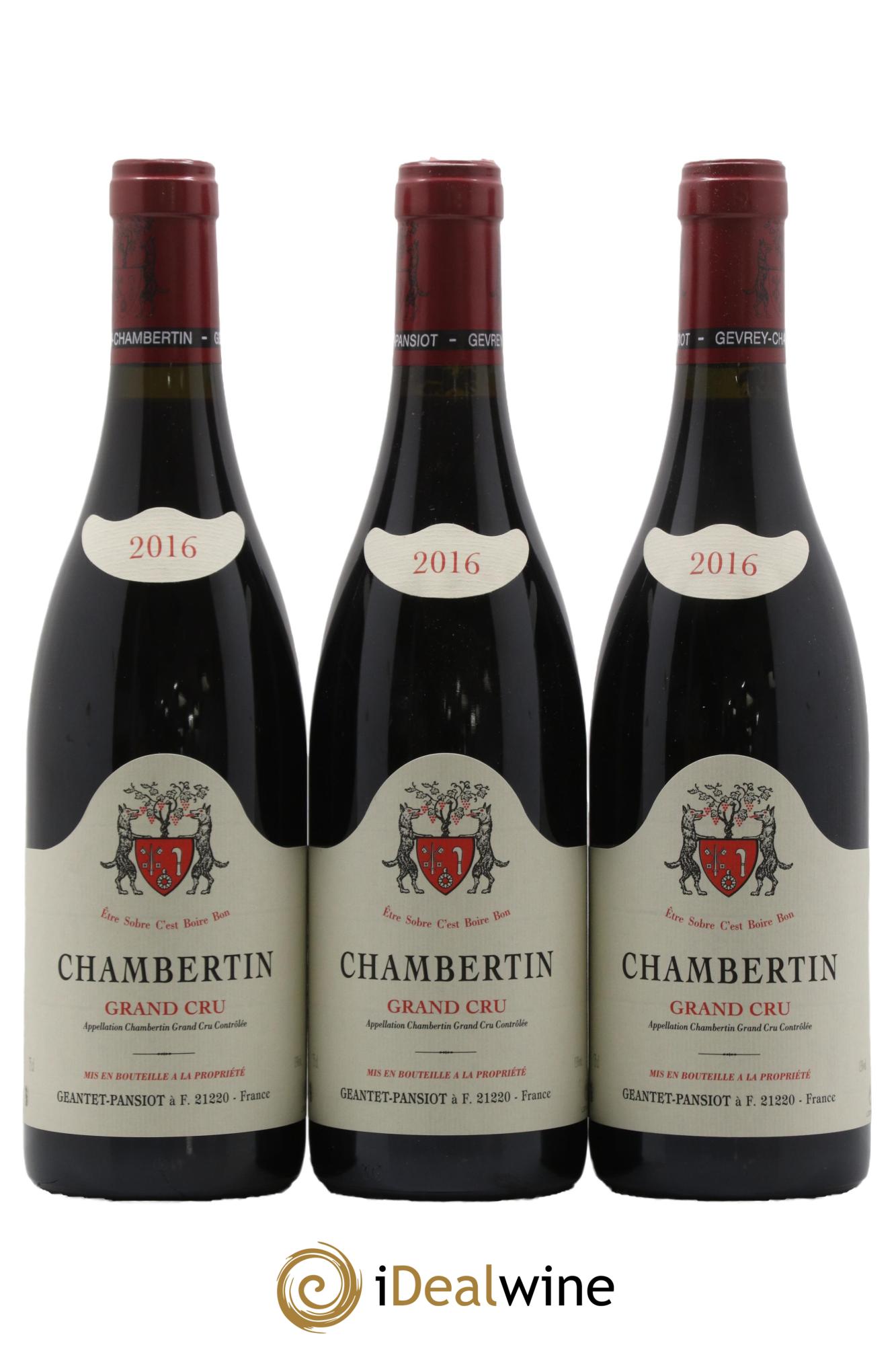Chambertin Grand Cru Geantet-Pansiot  2016 - Lot de 3 bouteilles - 0