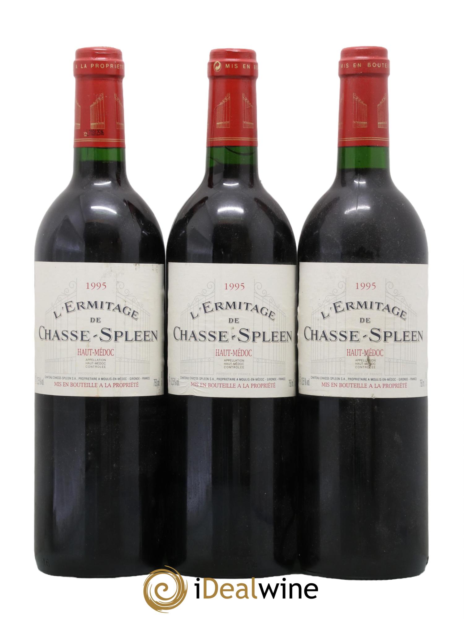 Héritage (Ermitage) de Chasse Spleen 1995 - Lot de 3 bouteilles - 0