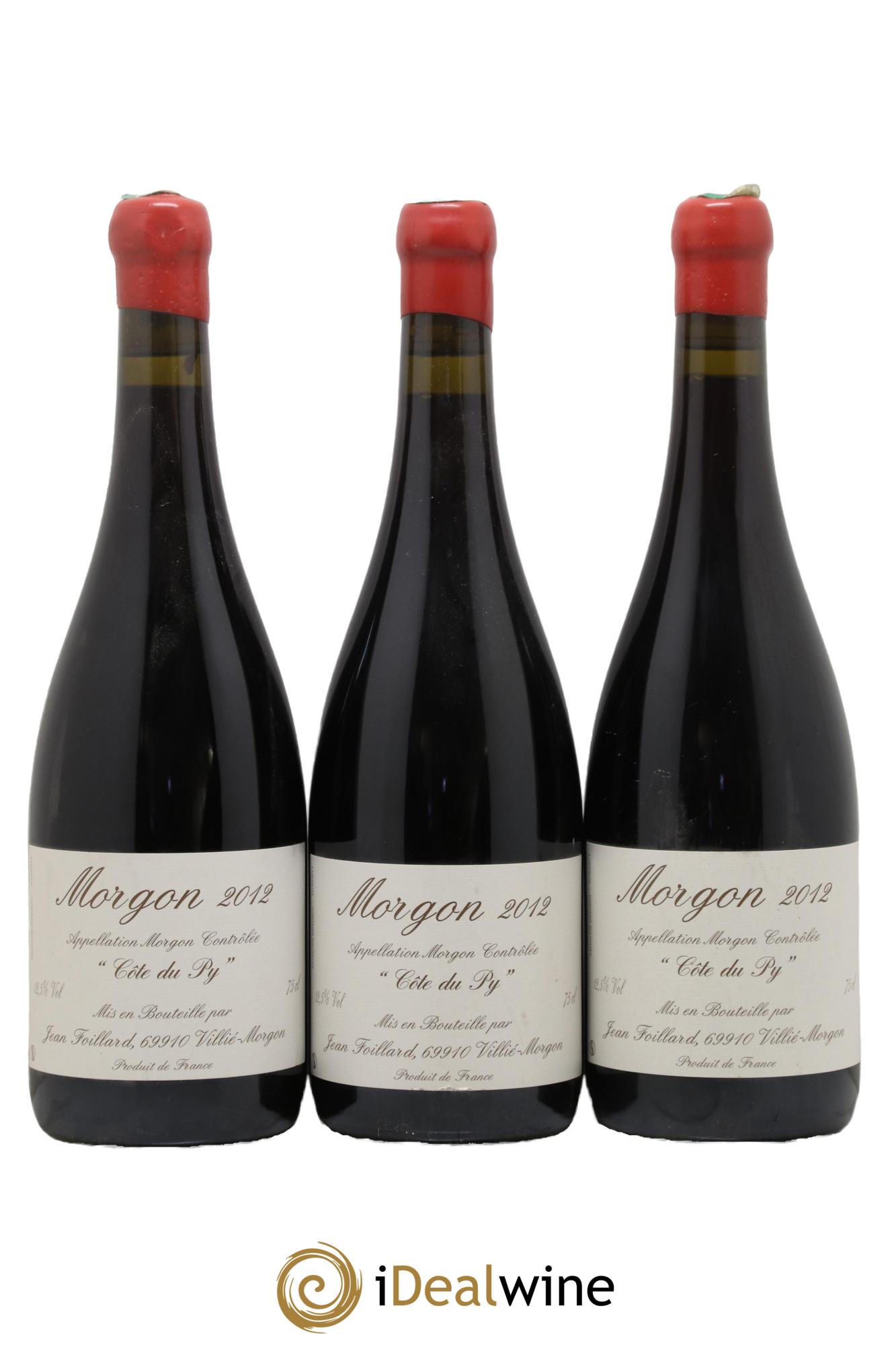 Morgon Côte du Py Jean Foillard 2012 - Lot de 3 bouteilles - 0