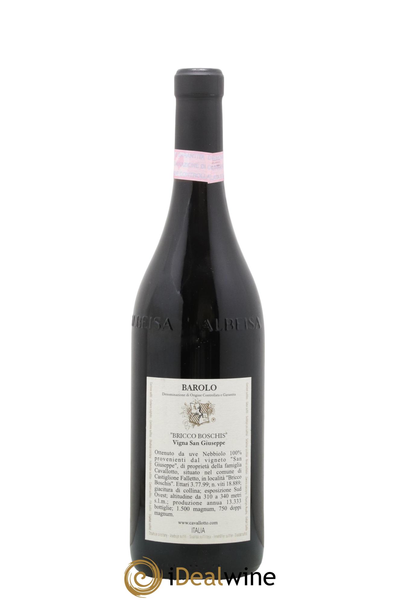 Barolo Riserva Bricco Boschis Vigna San Giuseppe Cavallotto 2004 - Lot de 1 bouteille - 1