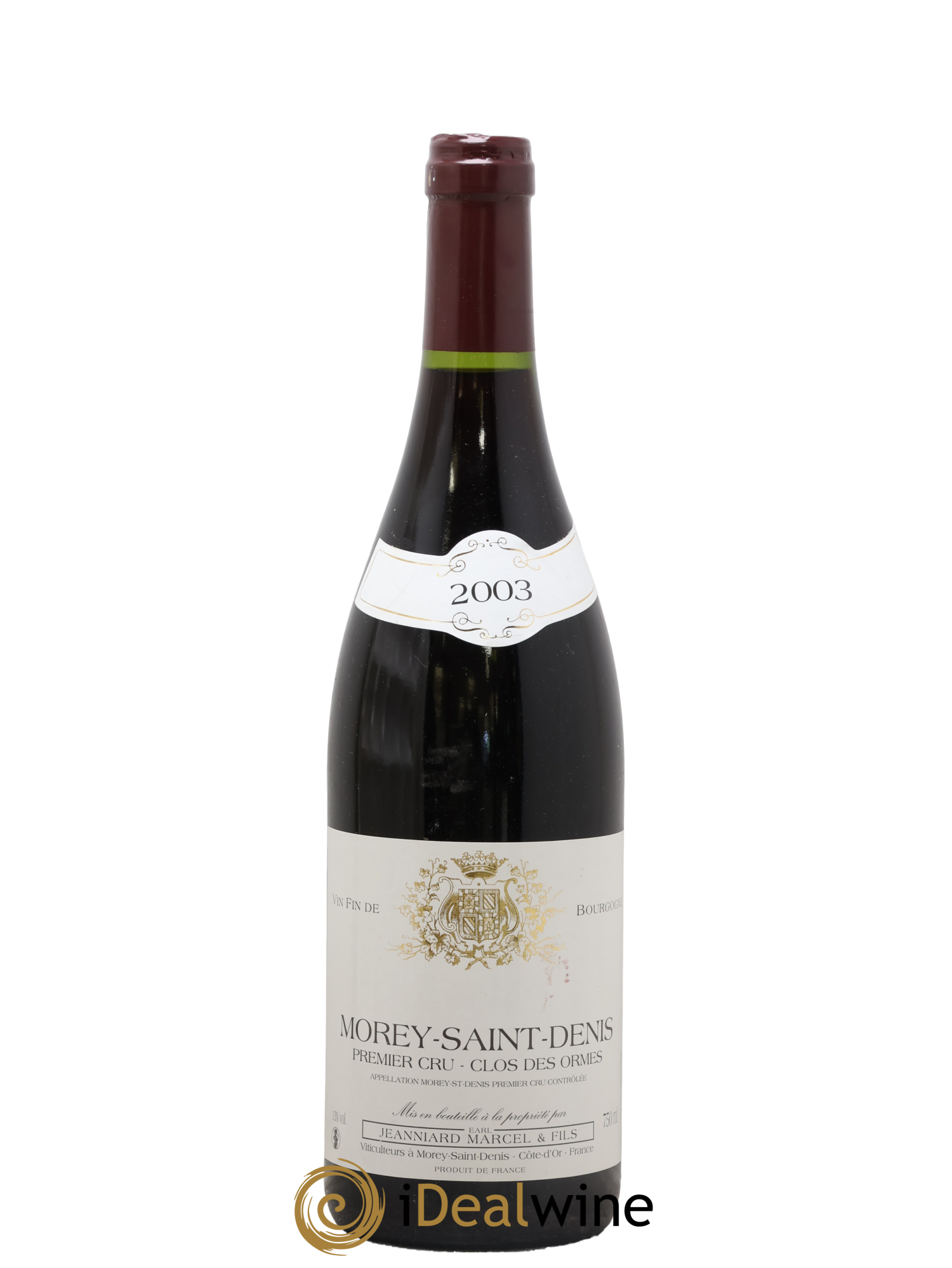 Morey-Saint-Denis 1er Cru Clos des Ormes Jeanniard Marcel 2003 - Lot de 1 bouteille - 0