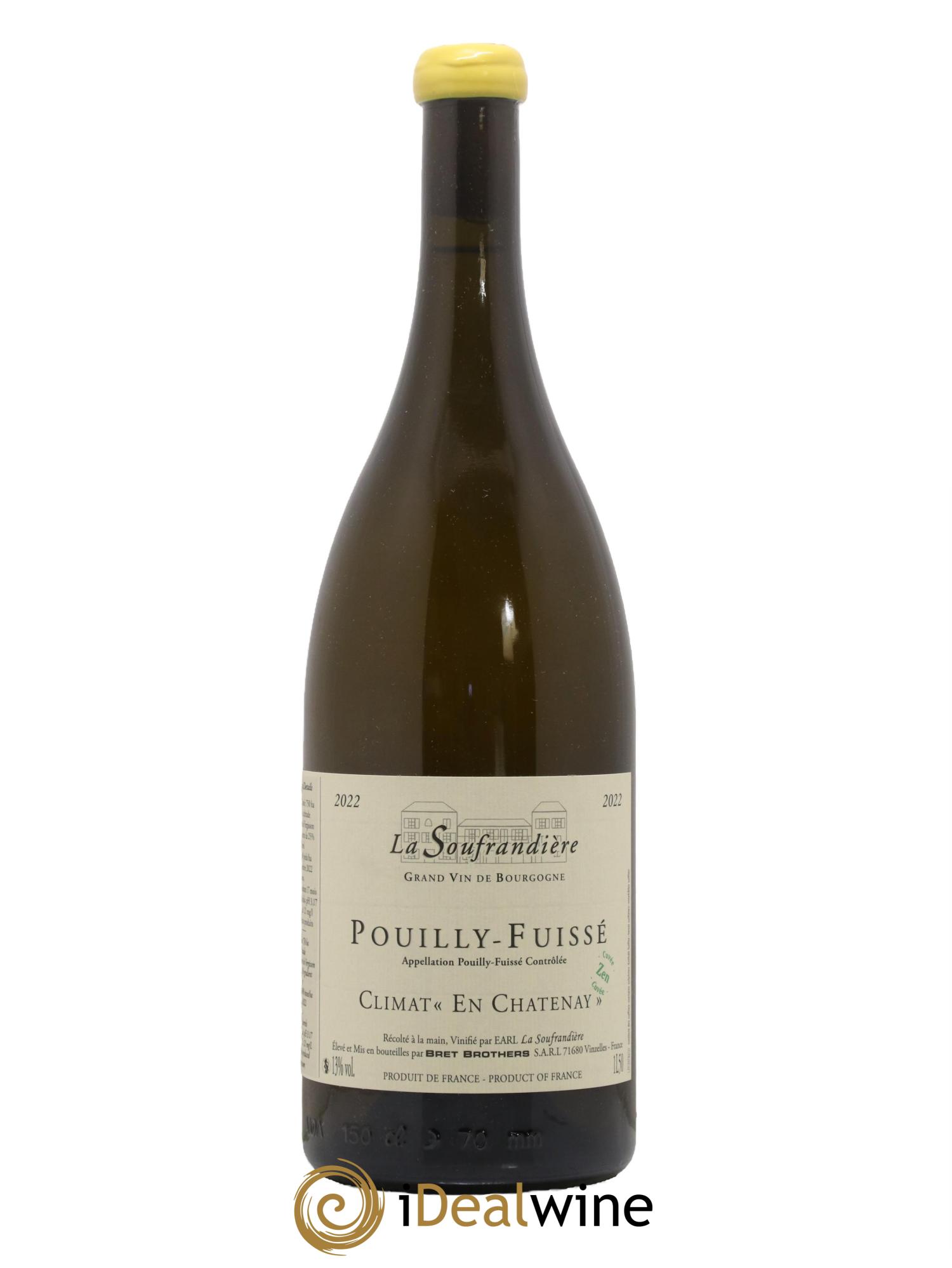 Pouilly-Fuissé En Chatenay Cuvée zen Bret Brothers 2022 - Lot de 1 magnum - 0