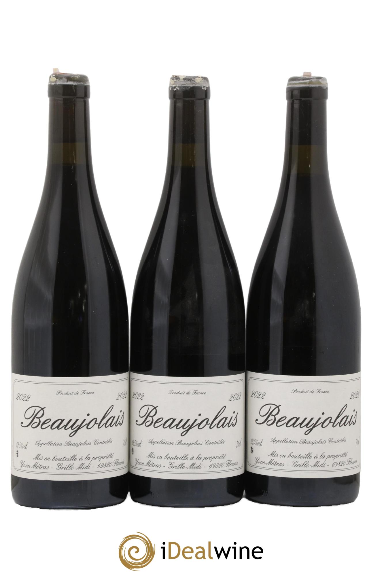 Beaujolais Yvon Métras 2022 - Lot de 3 bouteilles - 0