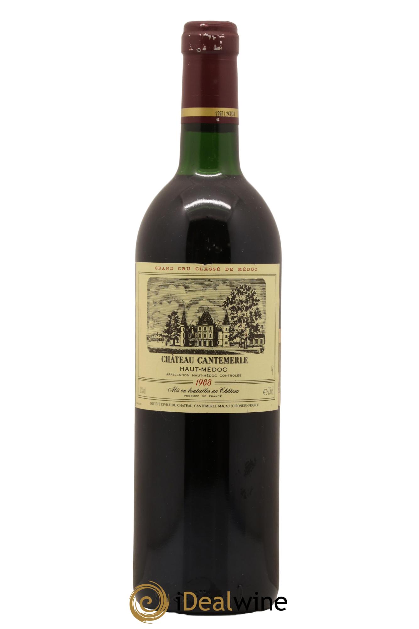 Château Cantemerle 5ème Grand Cru Classé 1988 - Lot de 1 bouteille - 0