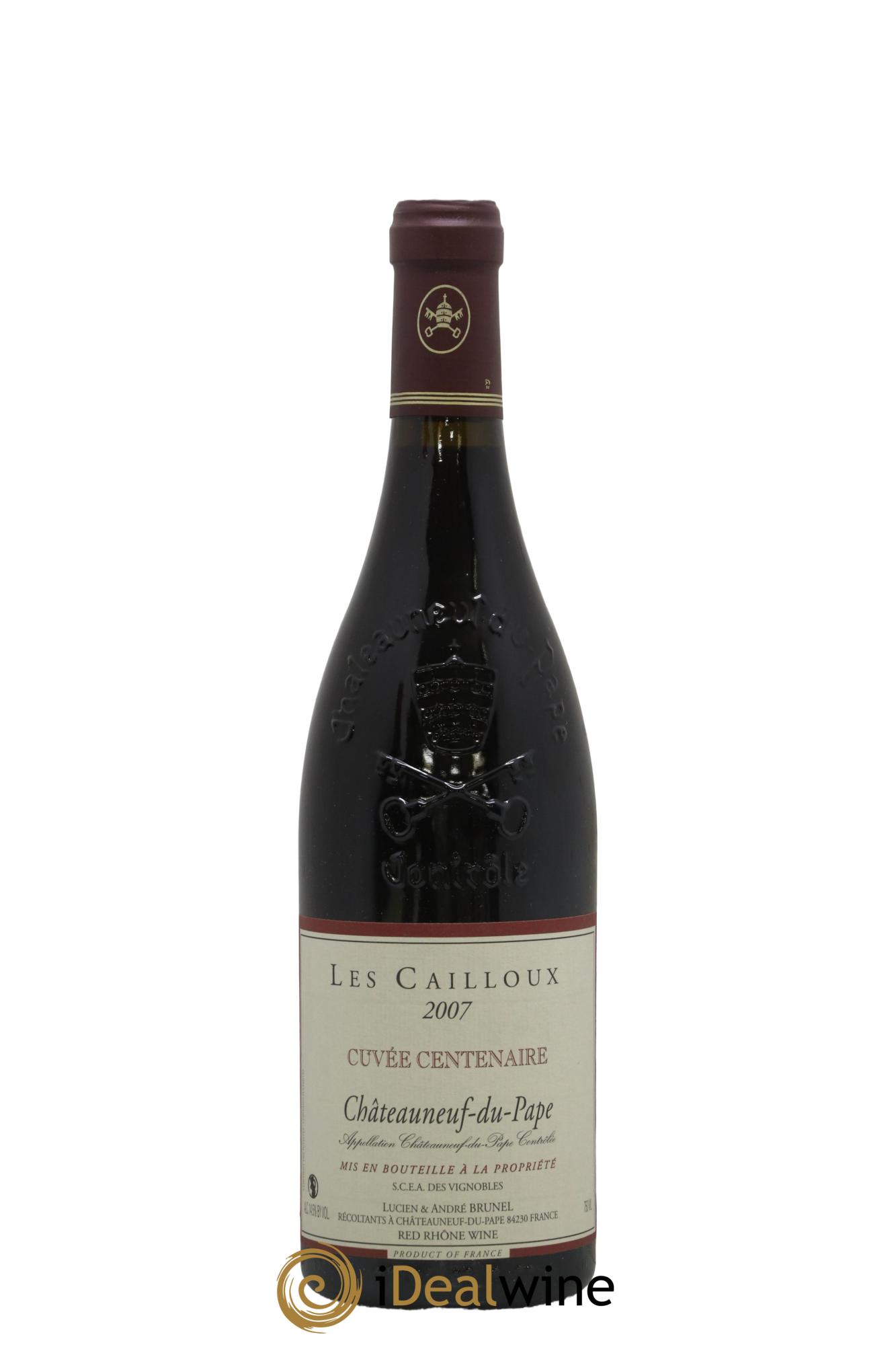 Châteauneuf-du-Pape Les Cailloux Cuvée Centenaire André Brunel 2007 - Lot de 1 bouteille - 0