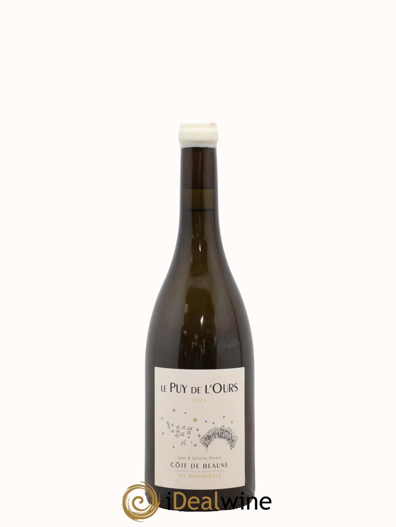Côte de Beaune Les Monsnières Le Puy de l'ours 2021 - Lot de 1 bouteille - 0