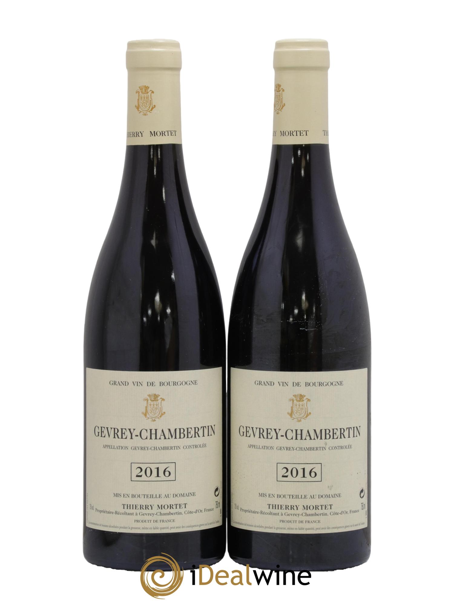Gevrey-Chambertin Thierry Mortet (Domaine) 2016 - Lot de 2 bouteilles - 0