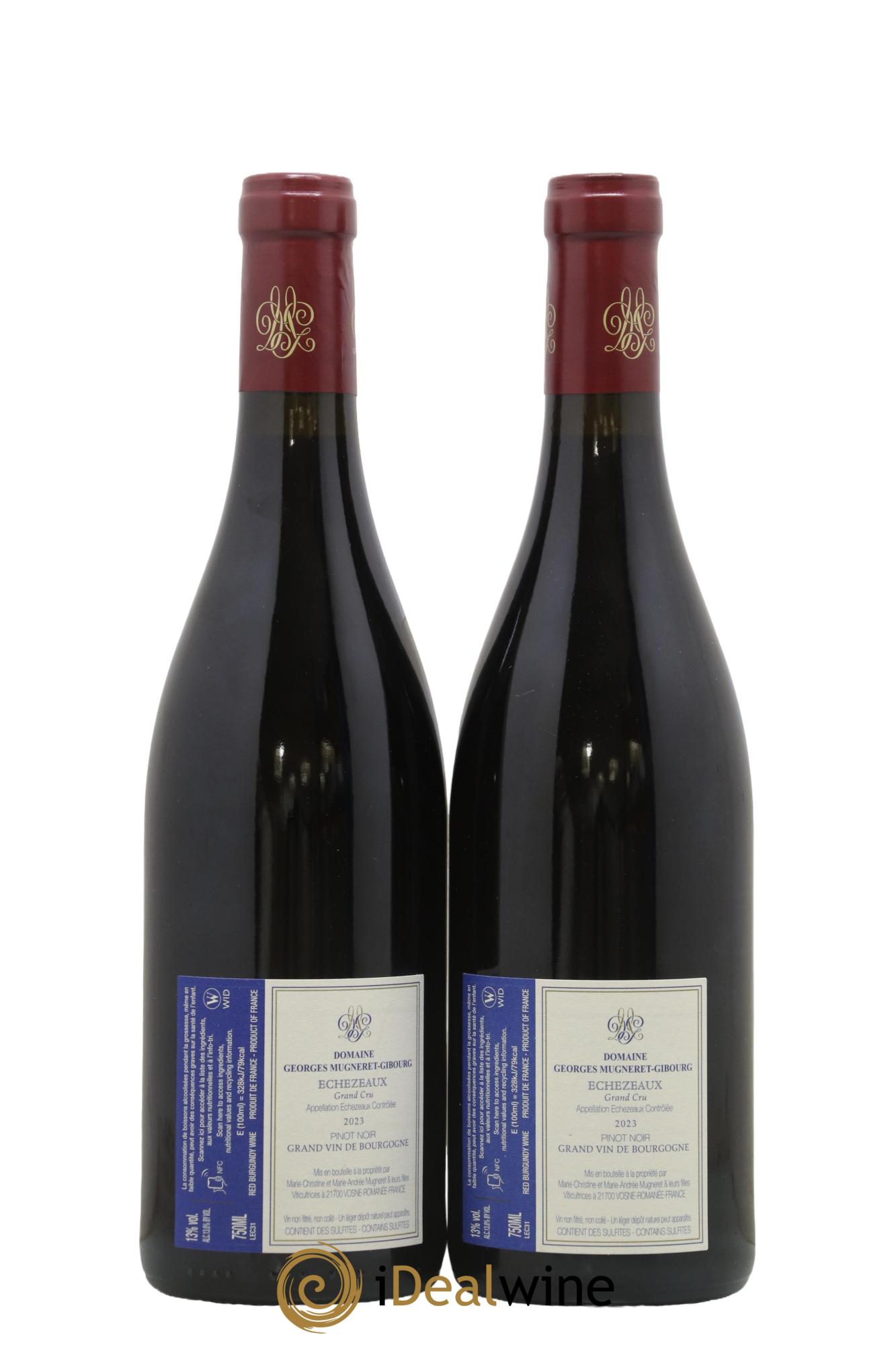 Echezeaux Grand Cru Mugneret-Gibourg (Domaine) 2023 - Lotto di 2 bottiglie - 1