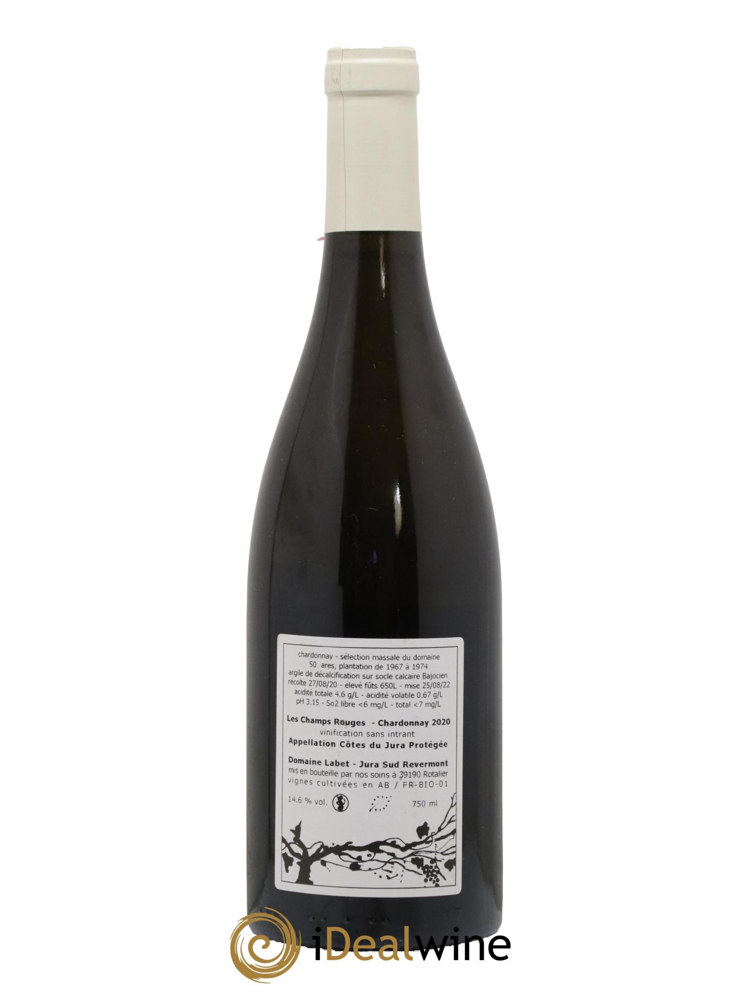 Côtes du Jura Chardonnay Les Champs Rouges Romain - Julien - Charline Labet 2020 - Posten von 1 Flasche - 1