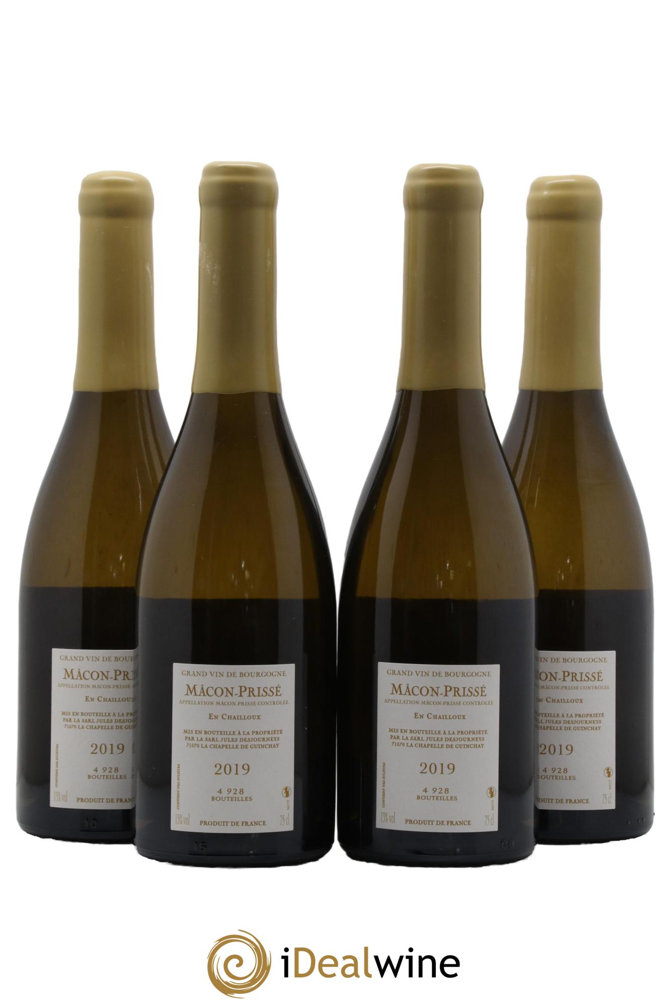 Mâcon-Prissé En Chailloux Jules Desjourneys 2019 - Posten von 4 Flaschen - 1