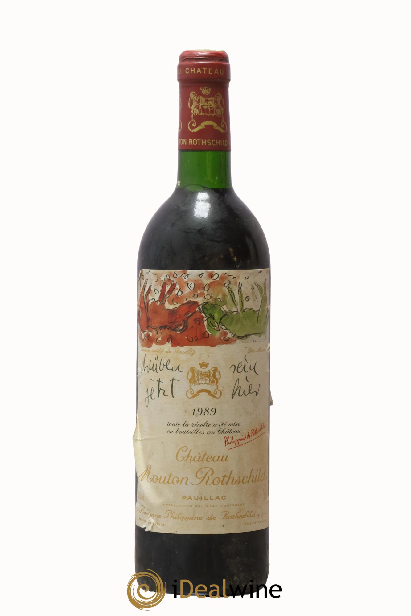 Château Mouton Rothschild 1er Grand Cru Classé 1989 - Posten von 1 Flasche - 0