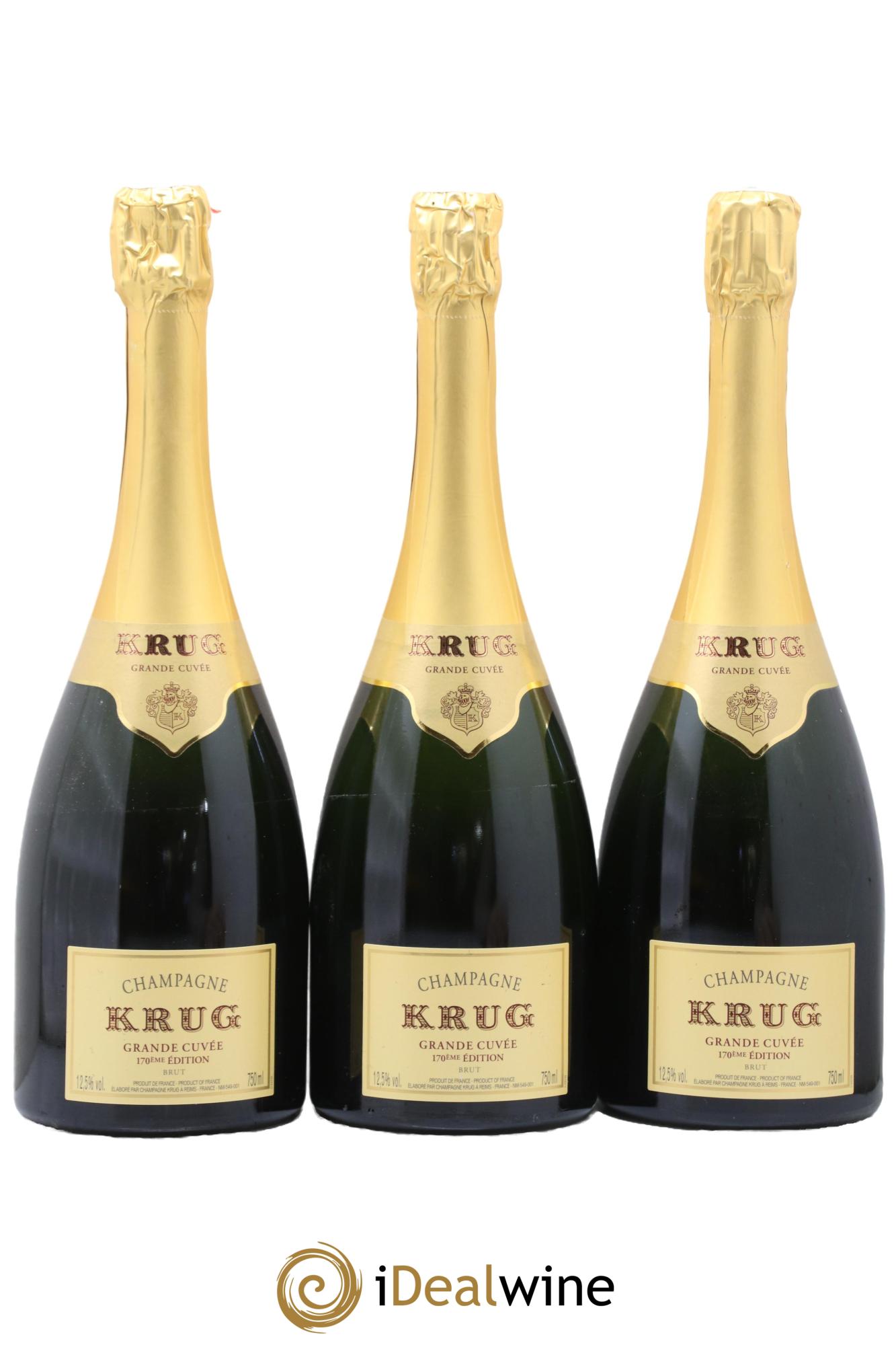 Grande Cuvée - 170ème édition Krug - Lot de 3 bouteilles - 0