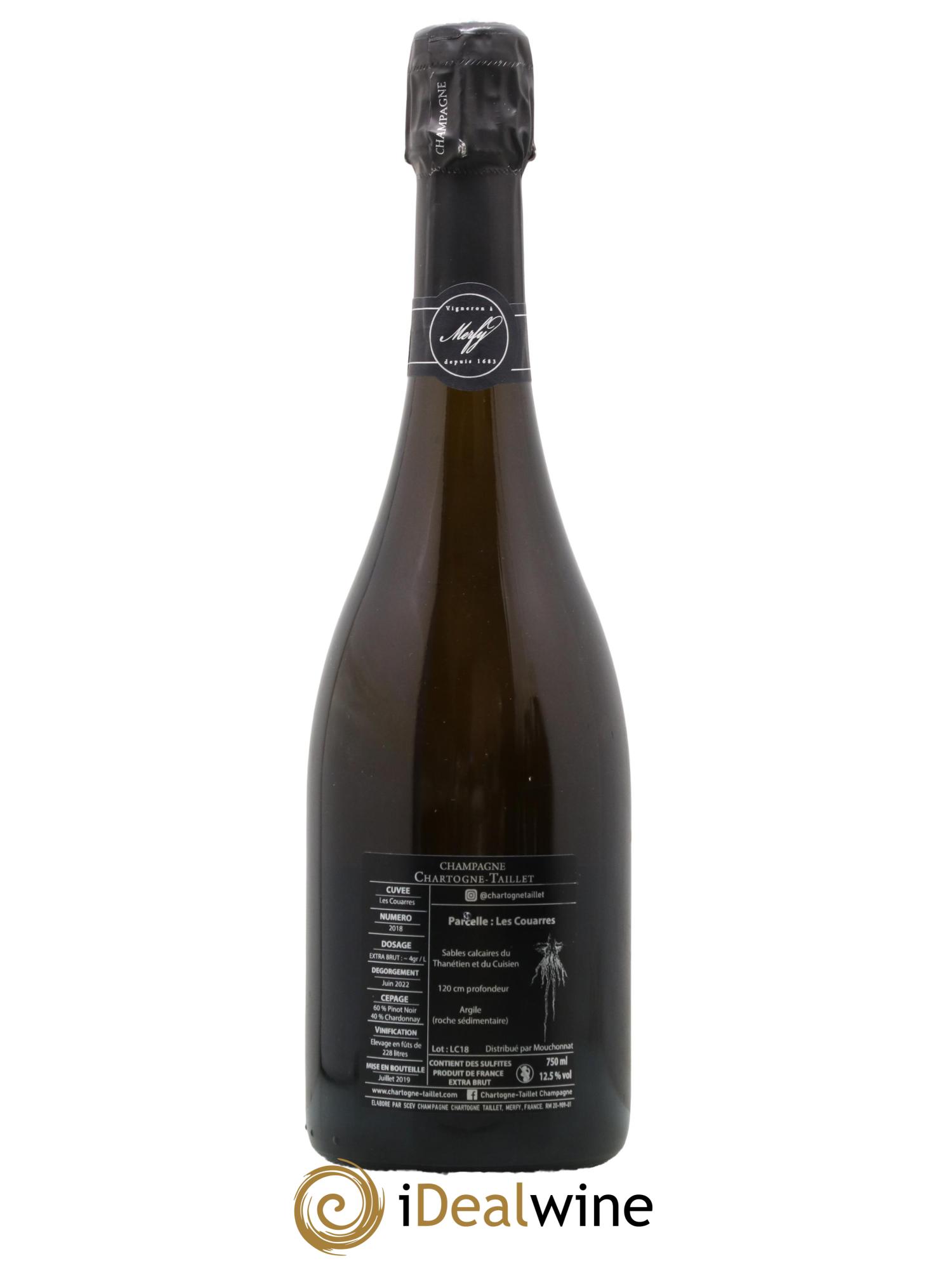 Les Couarres Château Extra-Brut Chartogne-Taillet 2018 - Lot de 1 bouteille - 1
